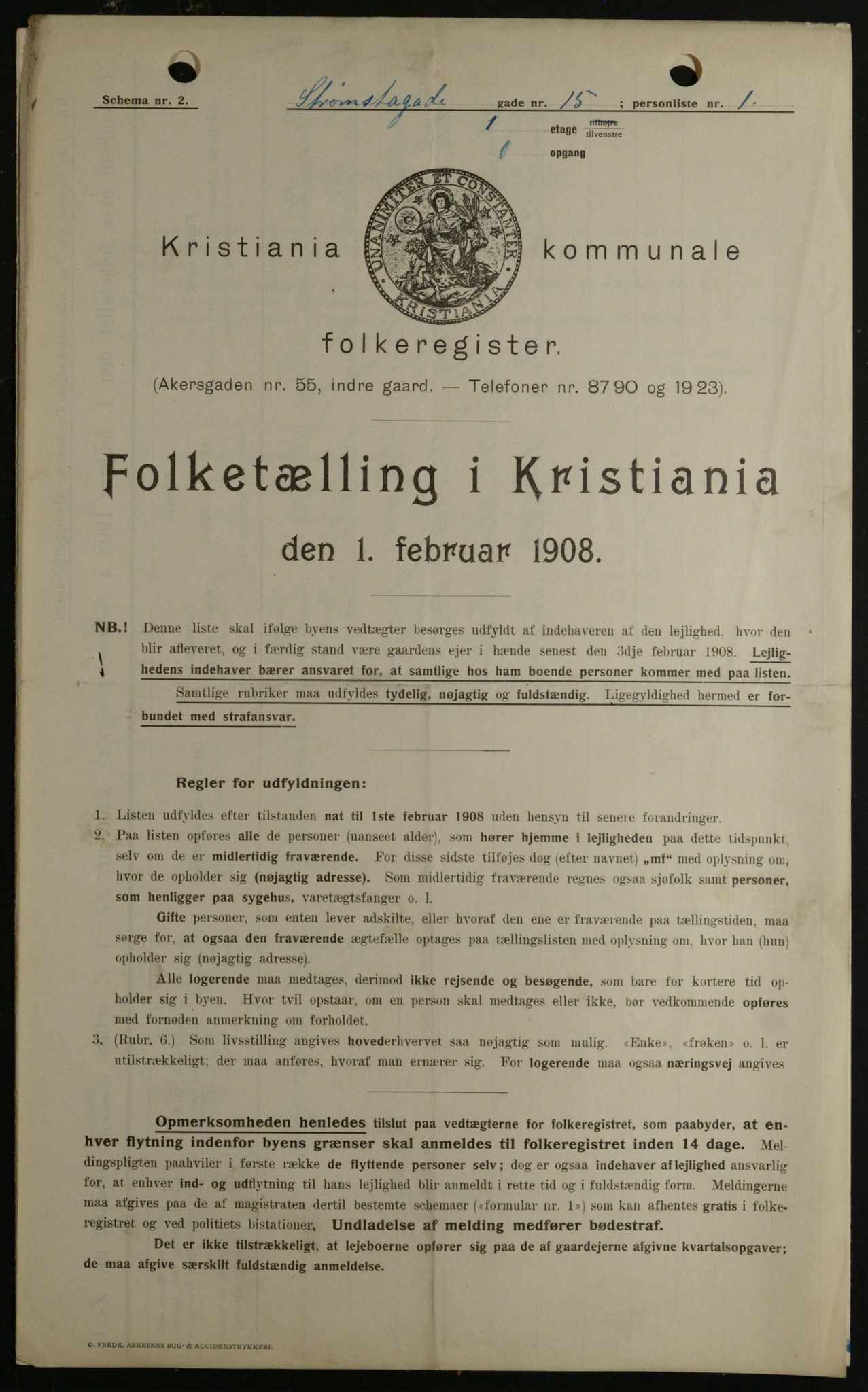 OBA, Municipal Census 1908 for Kristiania, 1908, p. 93471