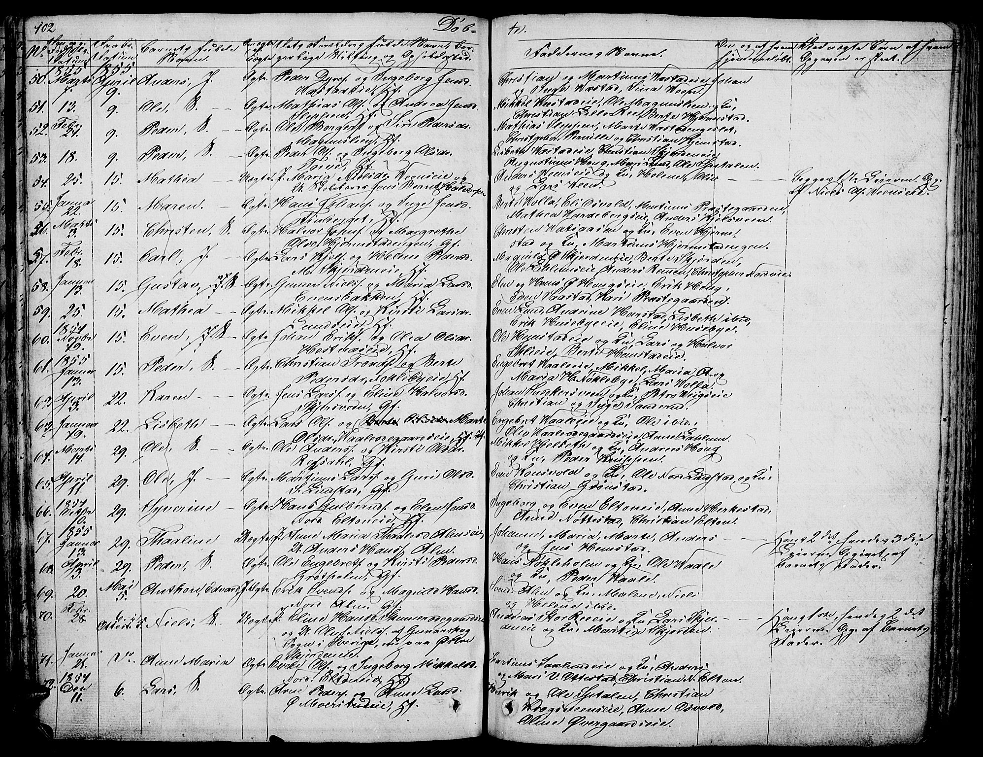 Stange prestekontor, AV/SAH-PREST-002/L/L0003: Parish register (copy) no. 3, 1840-1864, p. 102