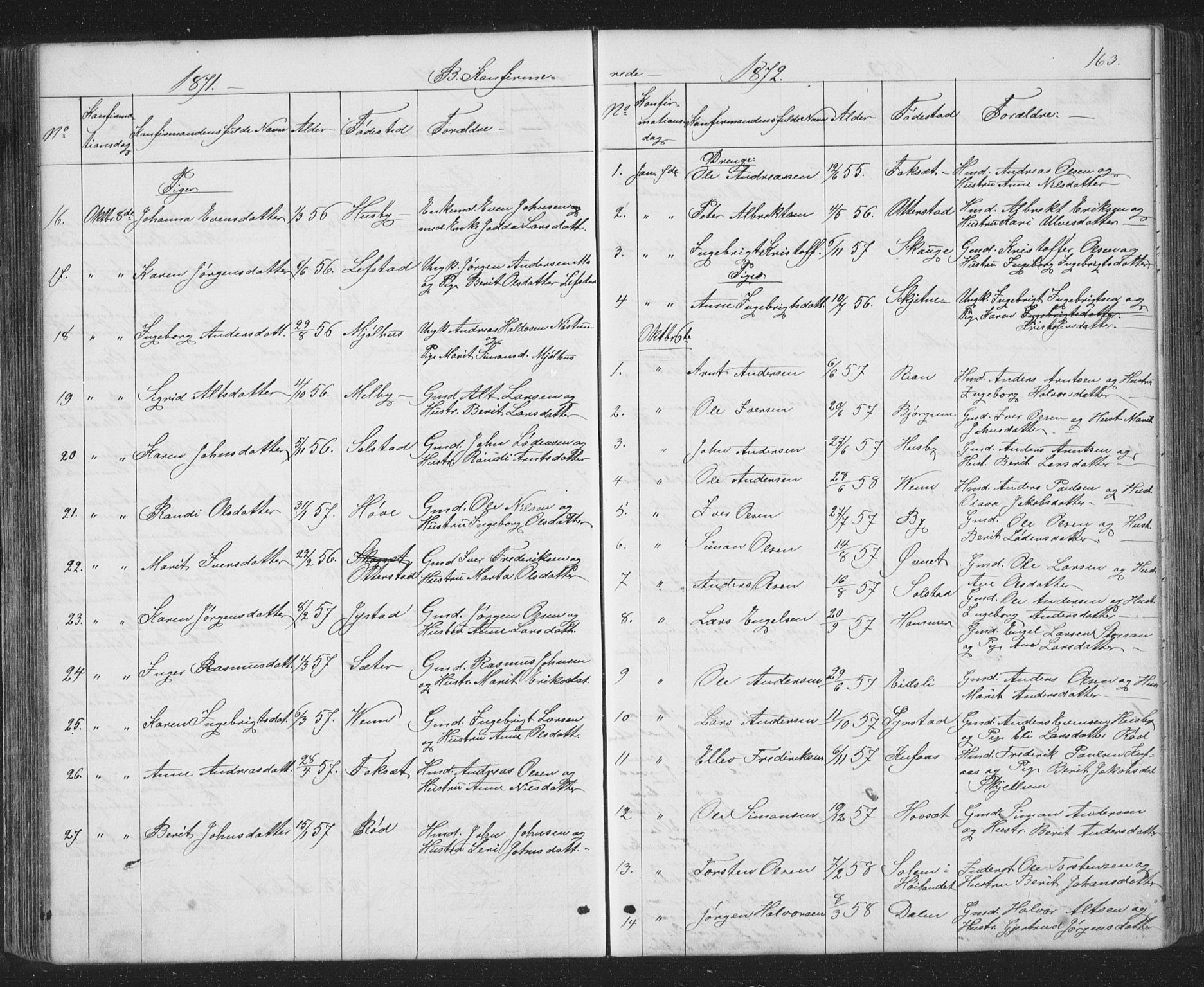 Ministerialprotokoller, klokkerbøker og fødselsregistre - Sør-Trøndelag, AV/SAT-A-1456/667/L0798: Parish register (copy) no. 667C03, 1867-1929, p. 163