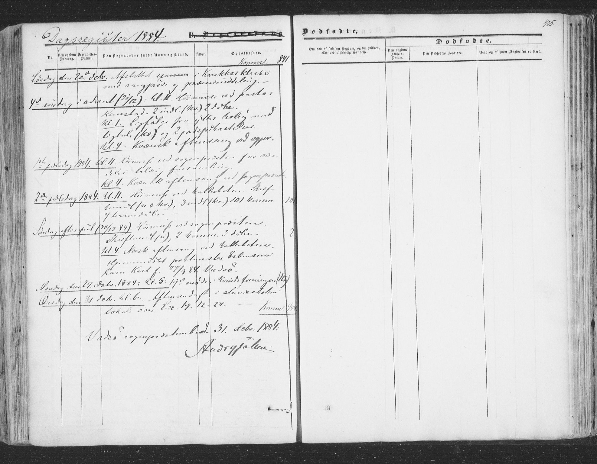 Vadsø sokneprestkontor, AV/SATØ-S-1325/H/Ha/L0004kirke: Parish register (official) no. 4, 1854-1880, p. 405