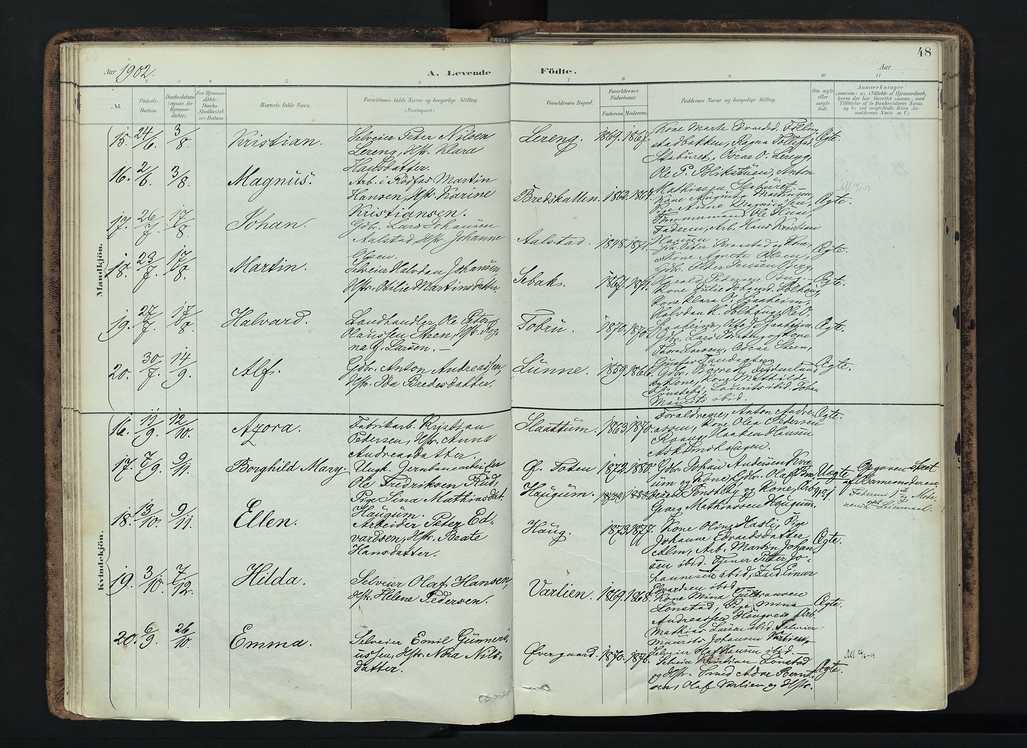 Vardal prestekontor, AV/SAH-PREST-100/H/Ha/Haa/L0019: Parish register (official) no. 19, 1893-1907, p. 48