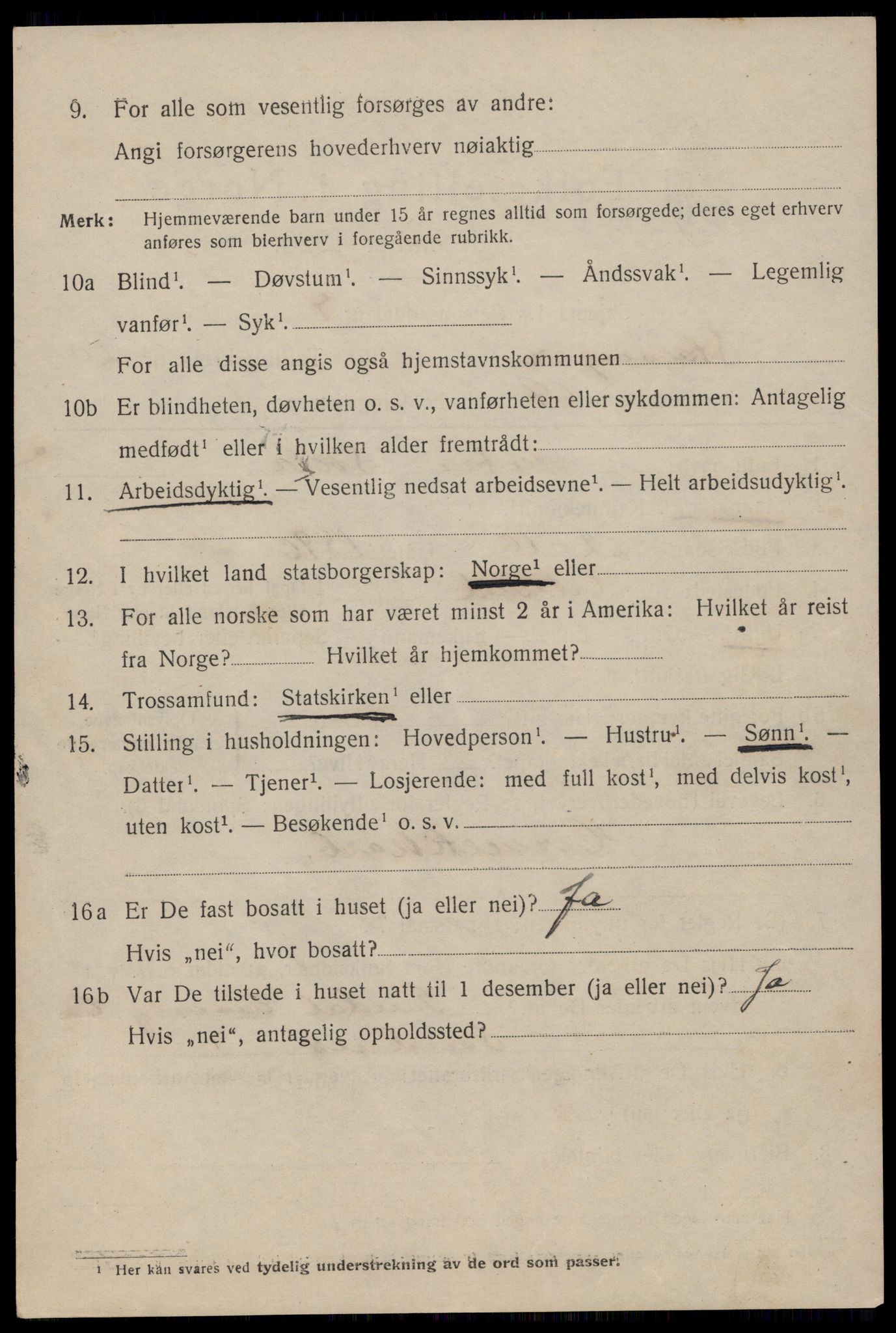 SAST, 1920 census for Stavanger, 1920, p. 70839