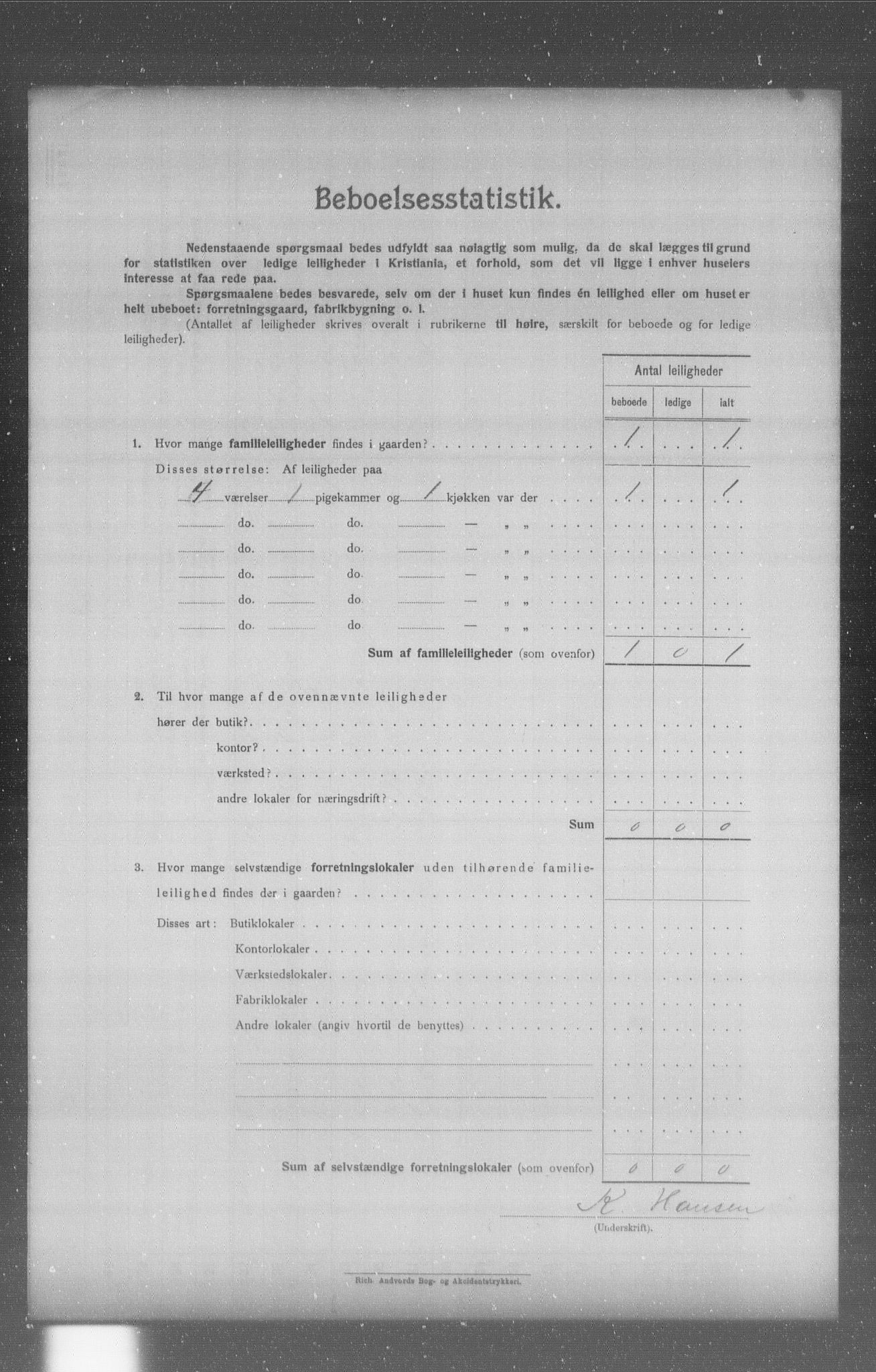 OBA, Municipal Census 1904 for Kristiania, 1904, p. 4477