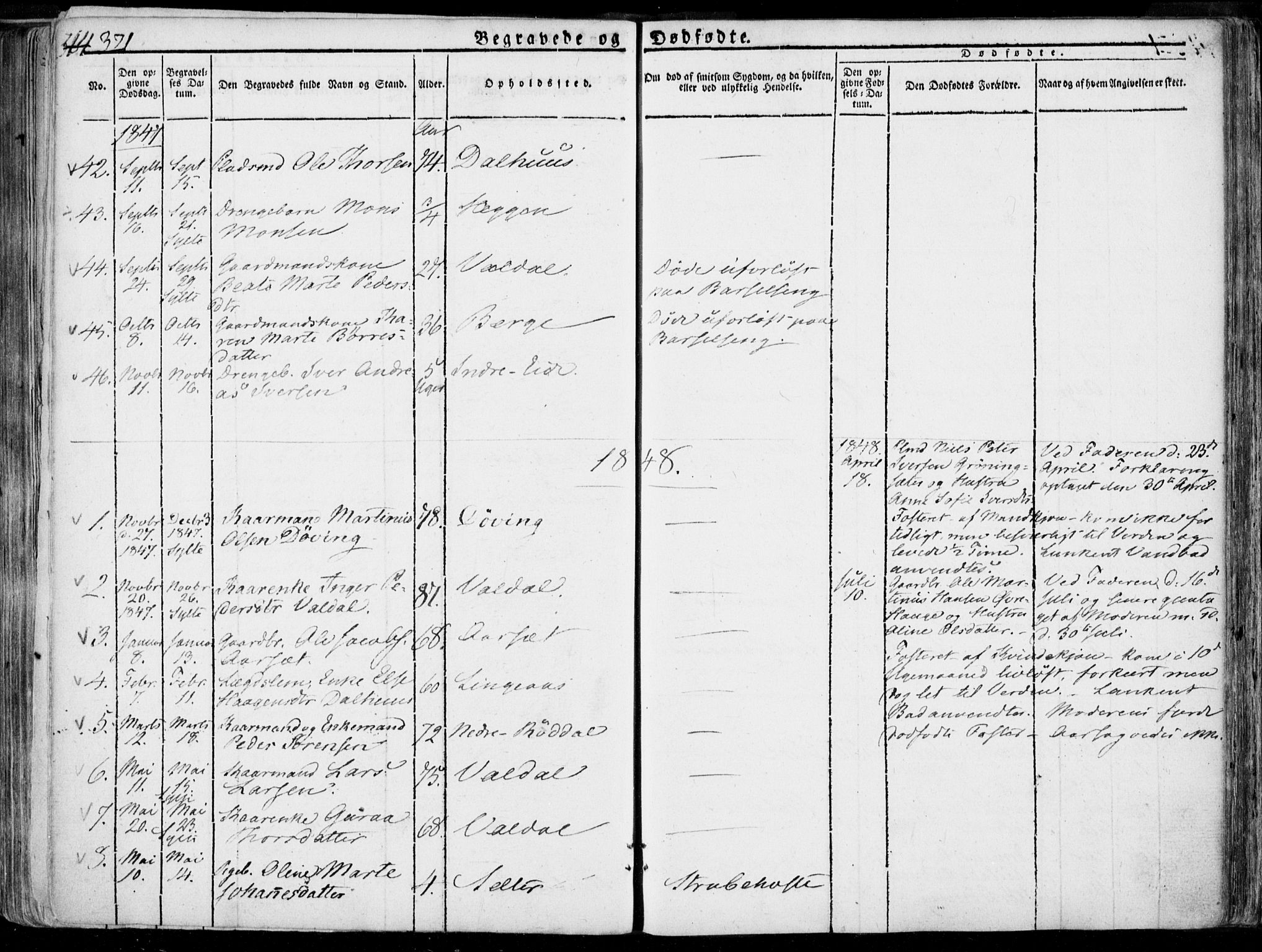 Ministerialprotokoller, klokkerbøker og fødselsregistre - Møre og Romsdal, SAT/A-1454/519/L0248: Parish register (official) no. 519A07, 1829-1860, p. 321