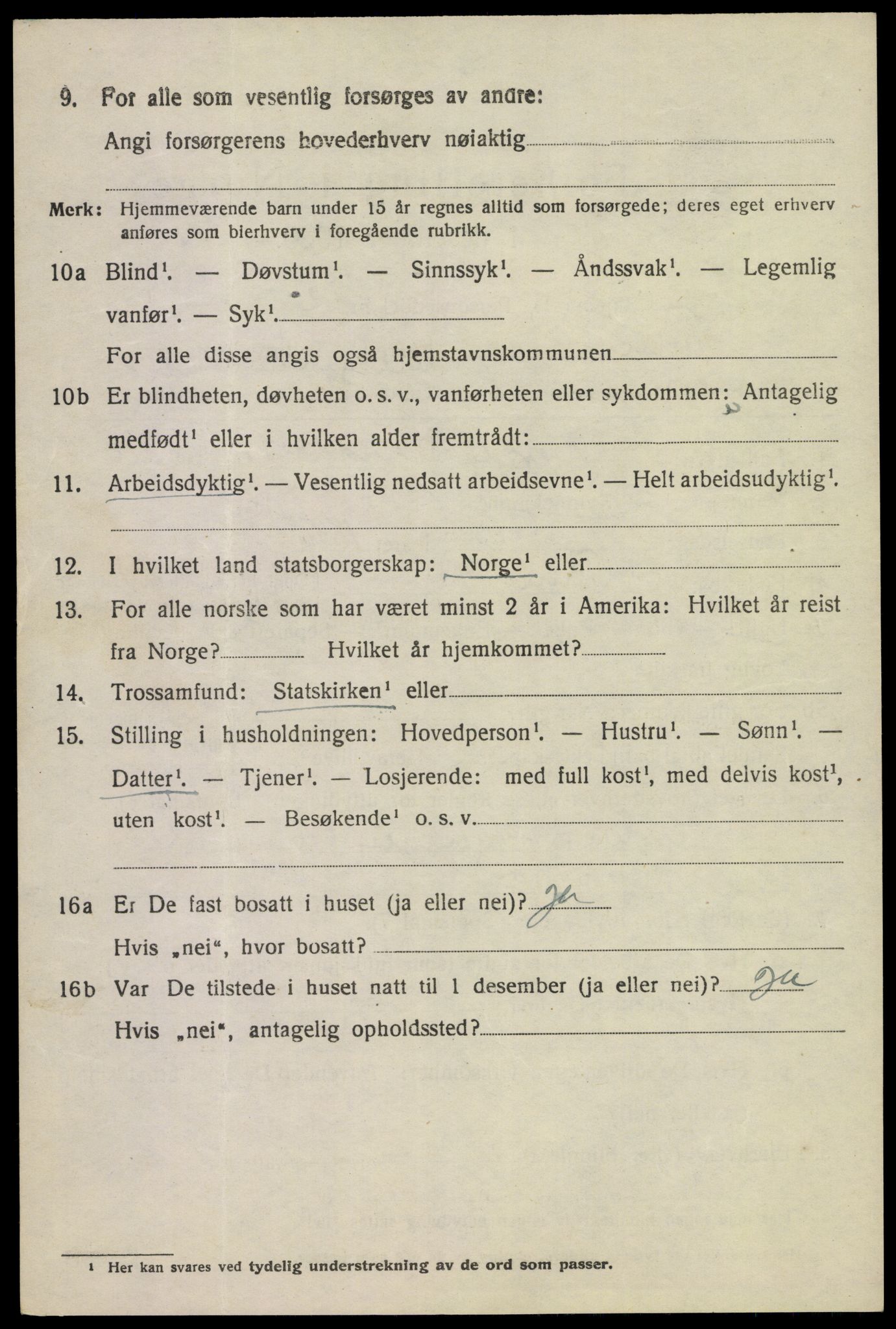 SAKO, 1920 census for Tinn, 1920, p. 8663