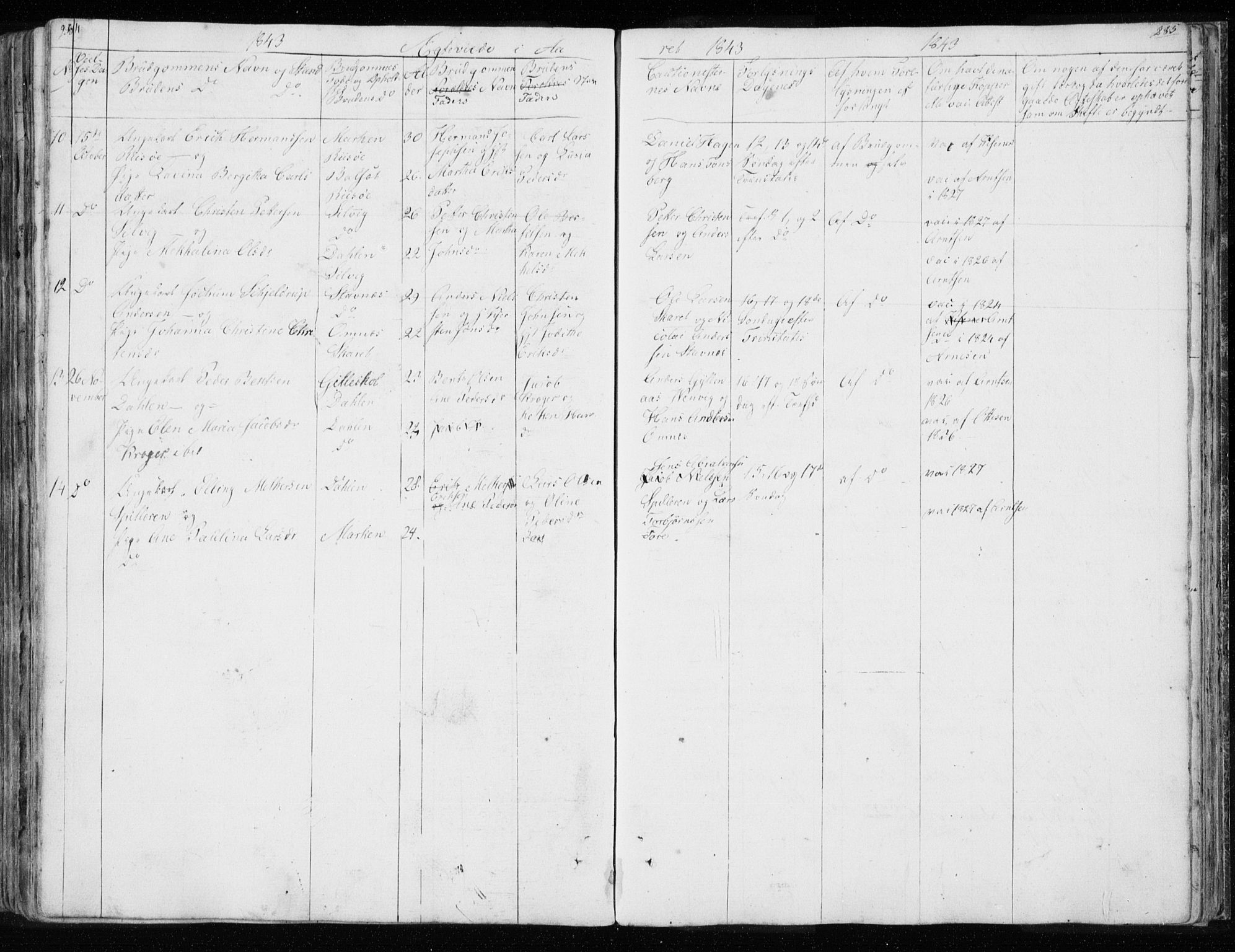 Ministerialprotokoller, klokkerbøker og fødselsregistre - Nordland, SAT/A-1459/843/L0632: Parish register (copy) no. 843C01, 1833-1853, p. 284-285