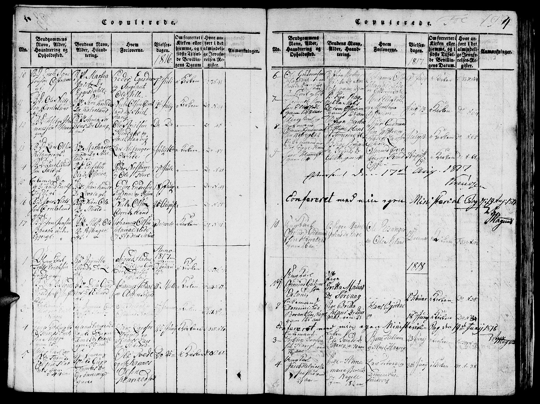 Skjold sokneprestkontor, AV/SAST-A-101847/H/Ha/Hab/L0001: Parish register (copy) no. B 1, 1815-1835, p. 194