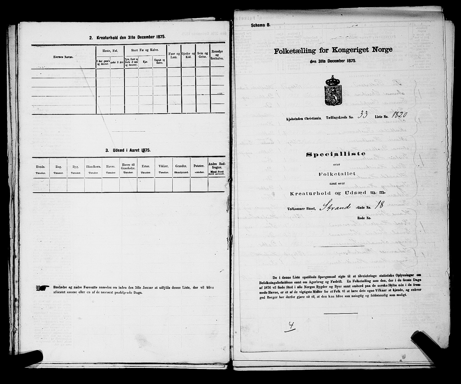 RA, 1875 census for 0301 Kristiania, 1875, p. 5281