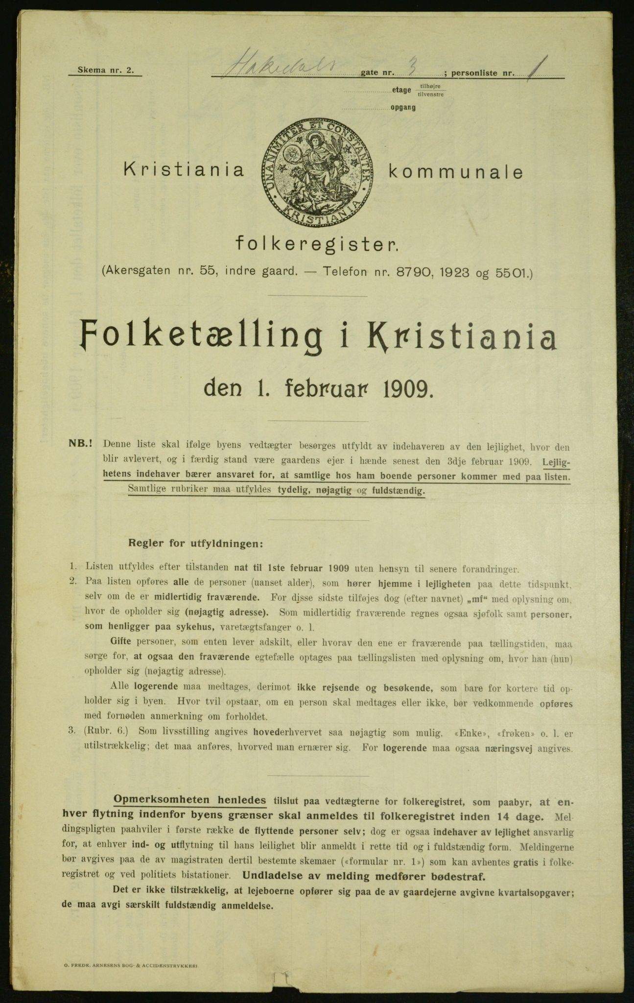 OBA, Municipal Census 1909 for Kristiania, 1909, p. 21862