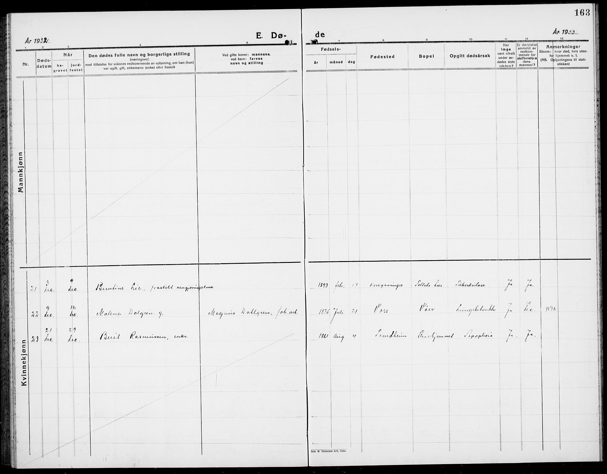 Rjukan kirkebøker, SAKO/A-294/G/Ga/L0005: Parish register (copy) no. 5, 1928-1937, p. 163