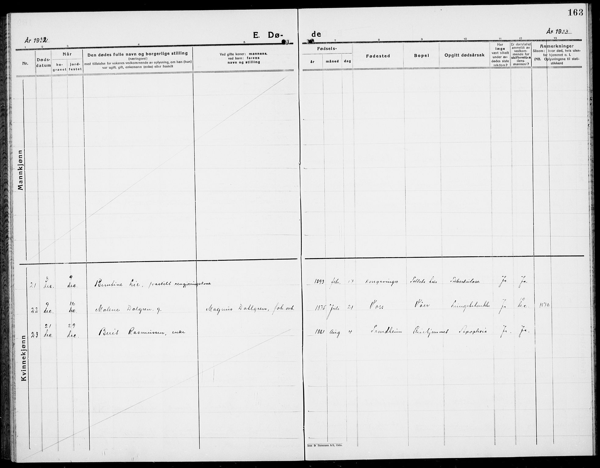 Rjukan kirkebøker, AV/SAKO-A-294/G/Ga/L0005: Parish register (copy) no. 5, 1928-1937, p. 163