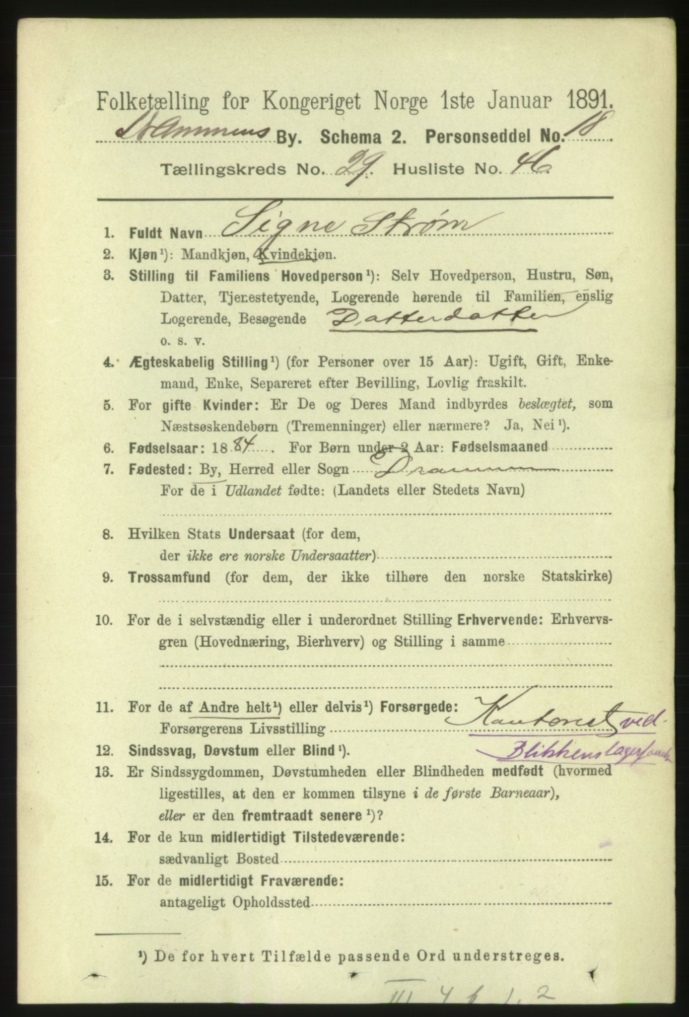 RA, 1891 census for 0602 Drammen, 1891, p. 18061