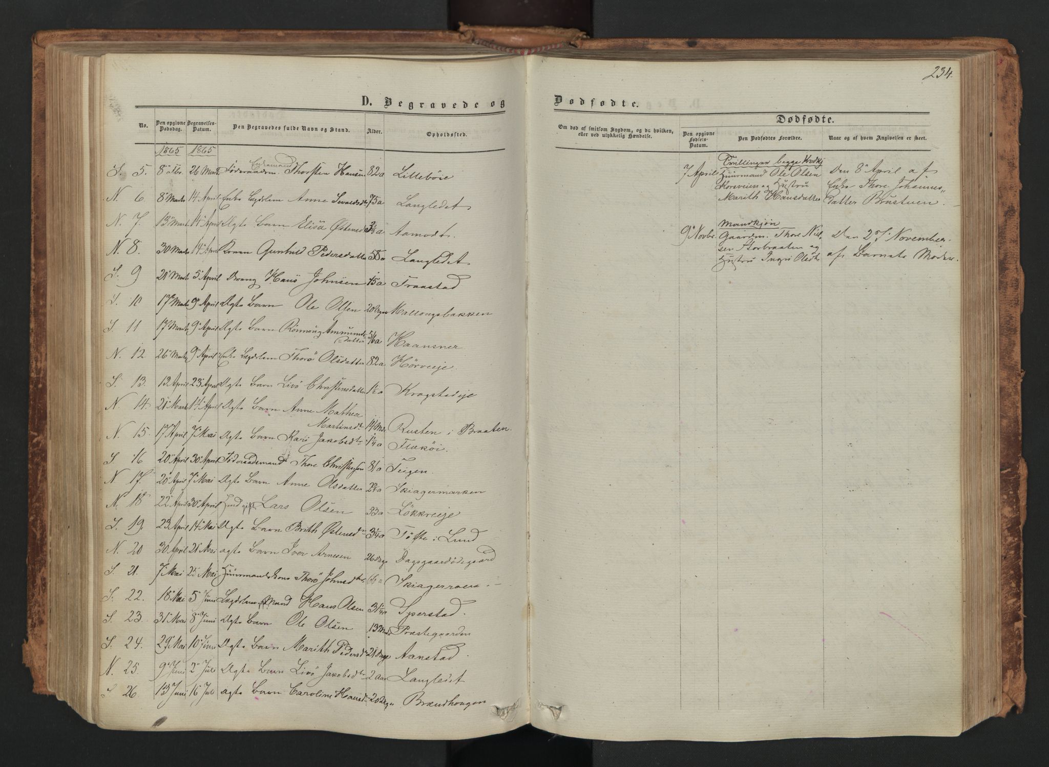 Skjåk prestekontor, SAH/PREST-072/H/Ha/Haa/L0001: Parish register (official) no. 1, 1863-1879, p. 234
