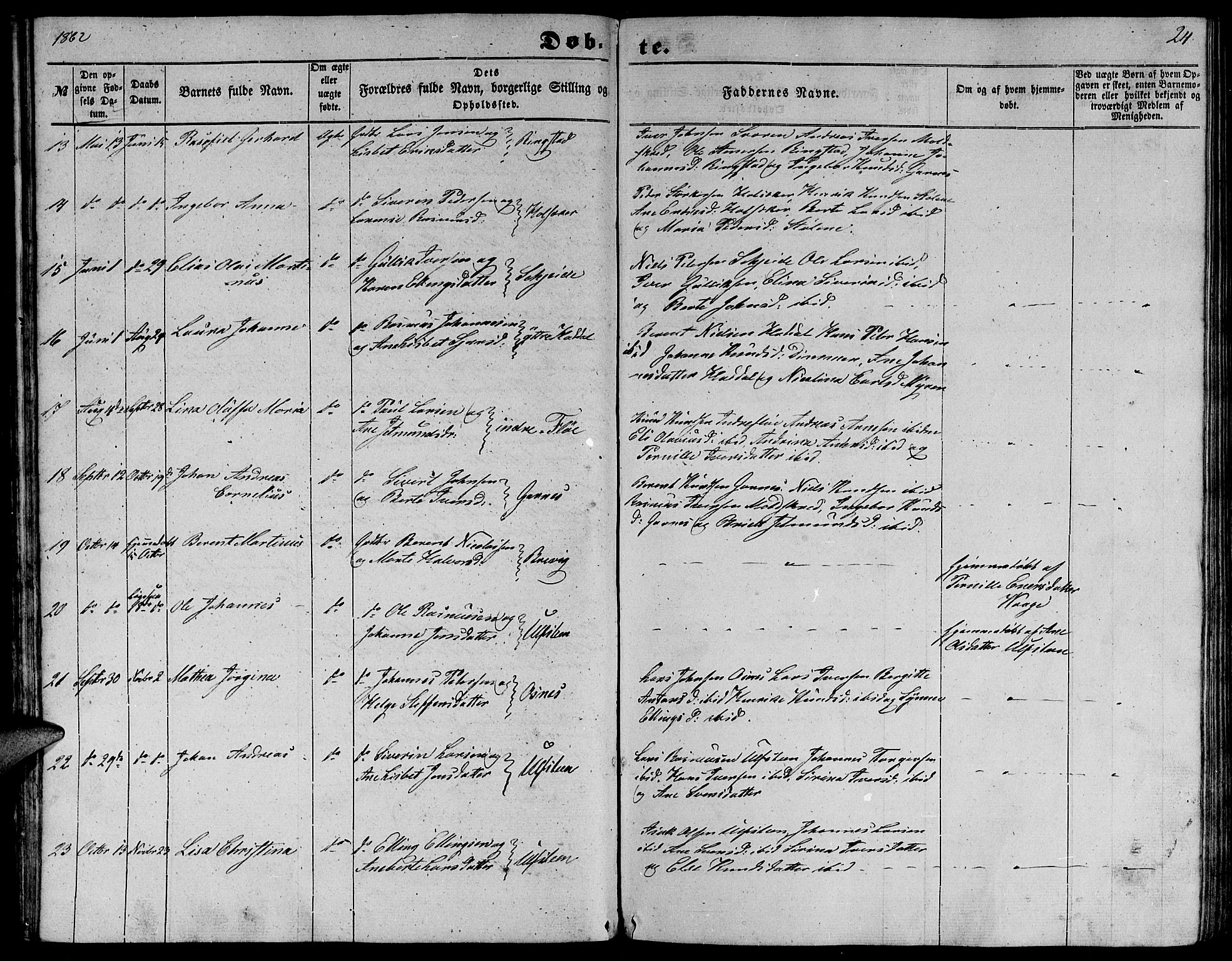 Ministerialprotokoller, klokkerbøker og fødselsregistre - Møre og Romsdal, SAT/A-1454/509/L0111: Parish register (copy) no. 509C01, 1854-1882, p. 24