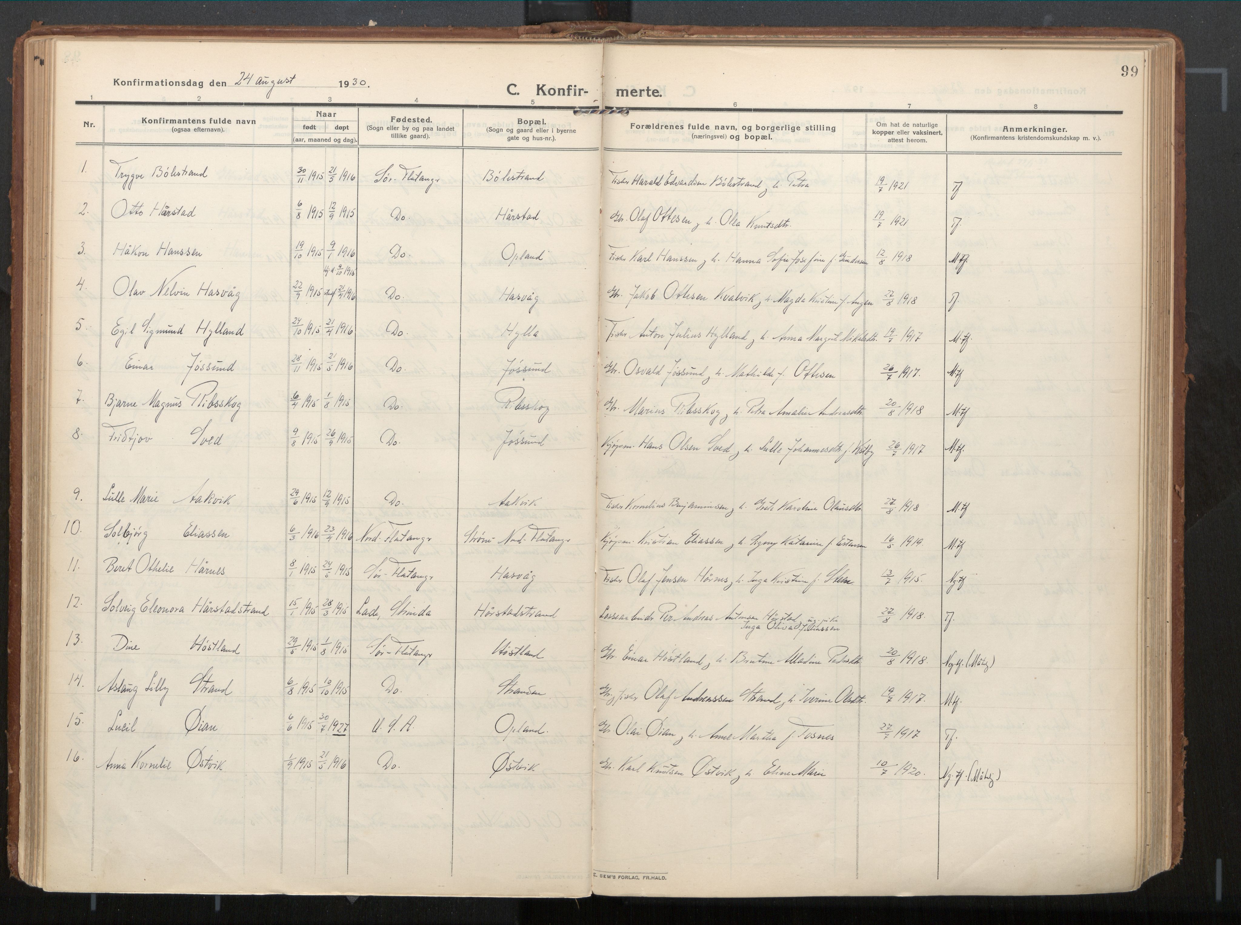 Ministerialprotokoller, klokkerbøker og fødselsregistre - Nord-Trøndelag, AV/SAT-A-1458/771/L0598: Parish register (official) no. 771A05, 1911-1937, p. 99