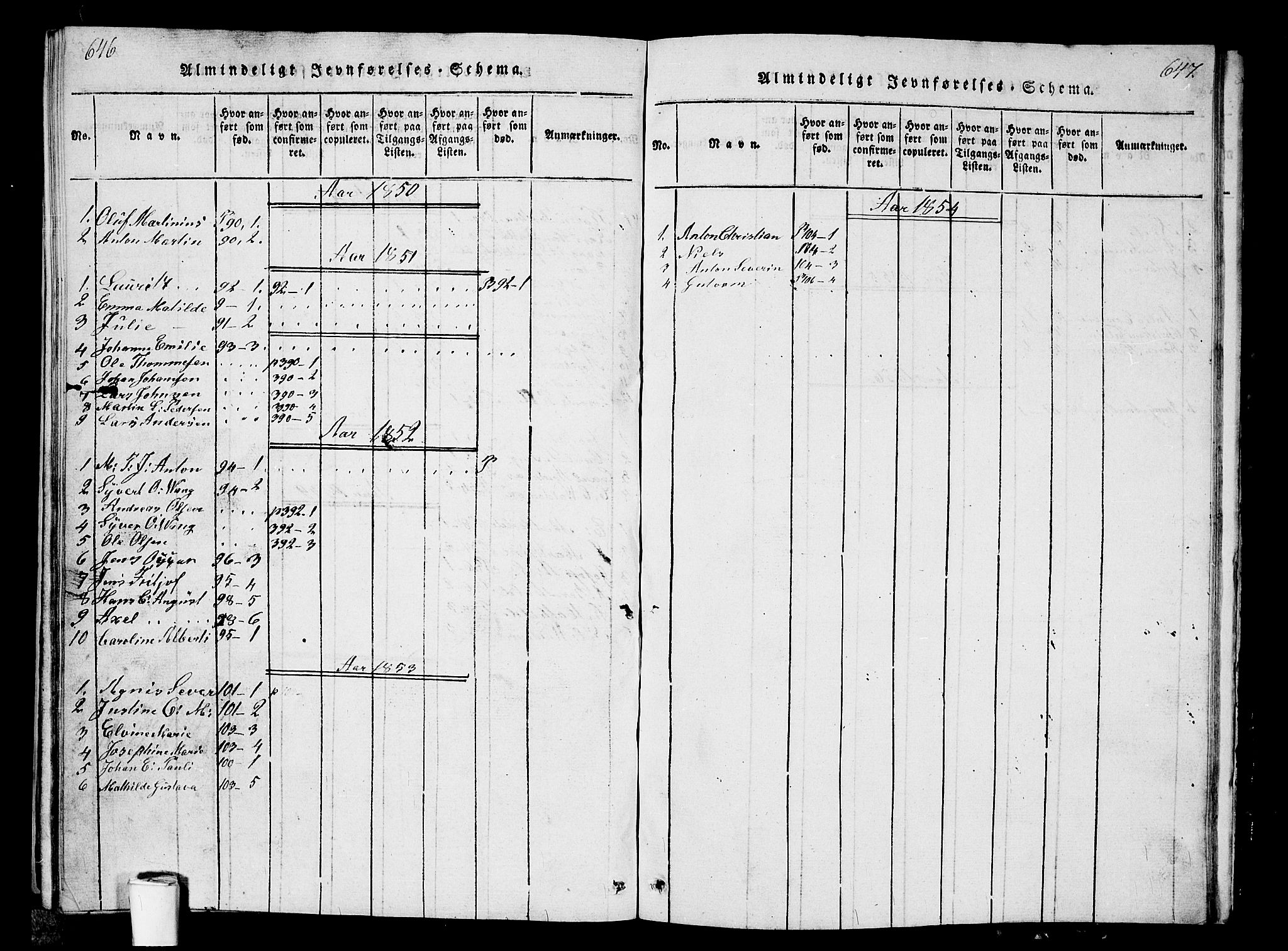 Kristiania tukthusprest Kirkebøker, AV/SAO-A-10881/G/Ga/L0001: Parish register (copy) no. 1, 1818-1857, p. 646-647