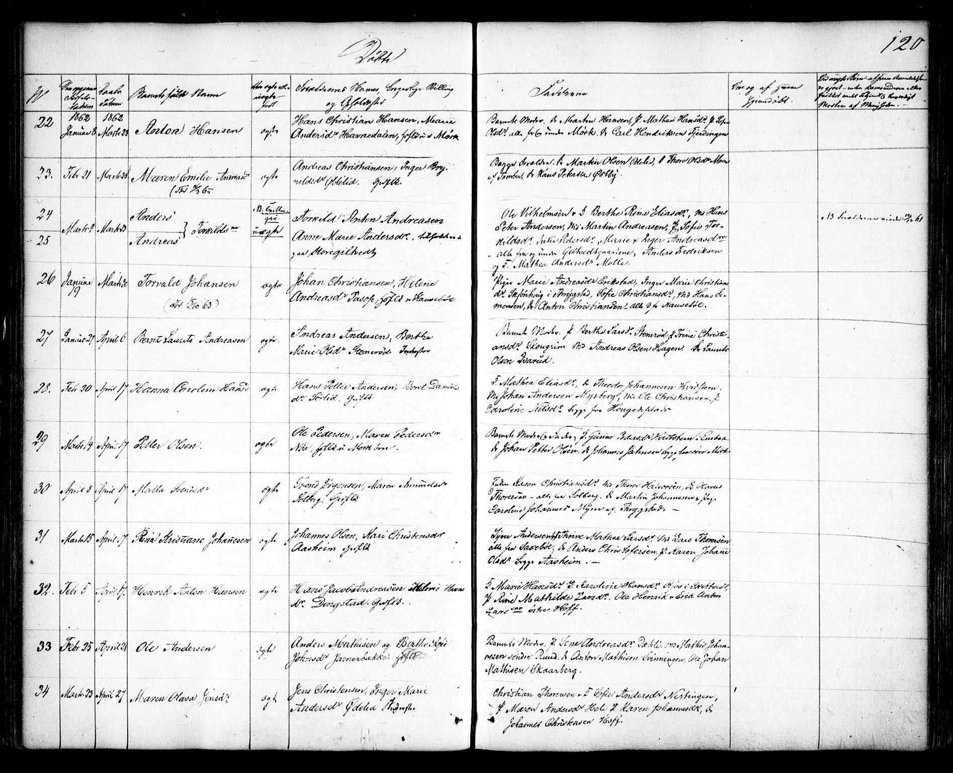 Spydeberg prestekontor Kirkebøker, SAO/A-10924/F/Fa/L0005: Parish register (official) no. I 5, 1842-1862, p. 120
