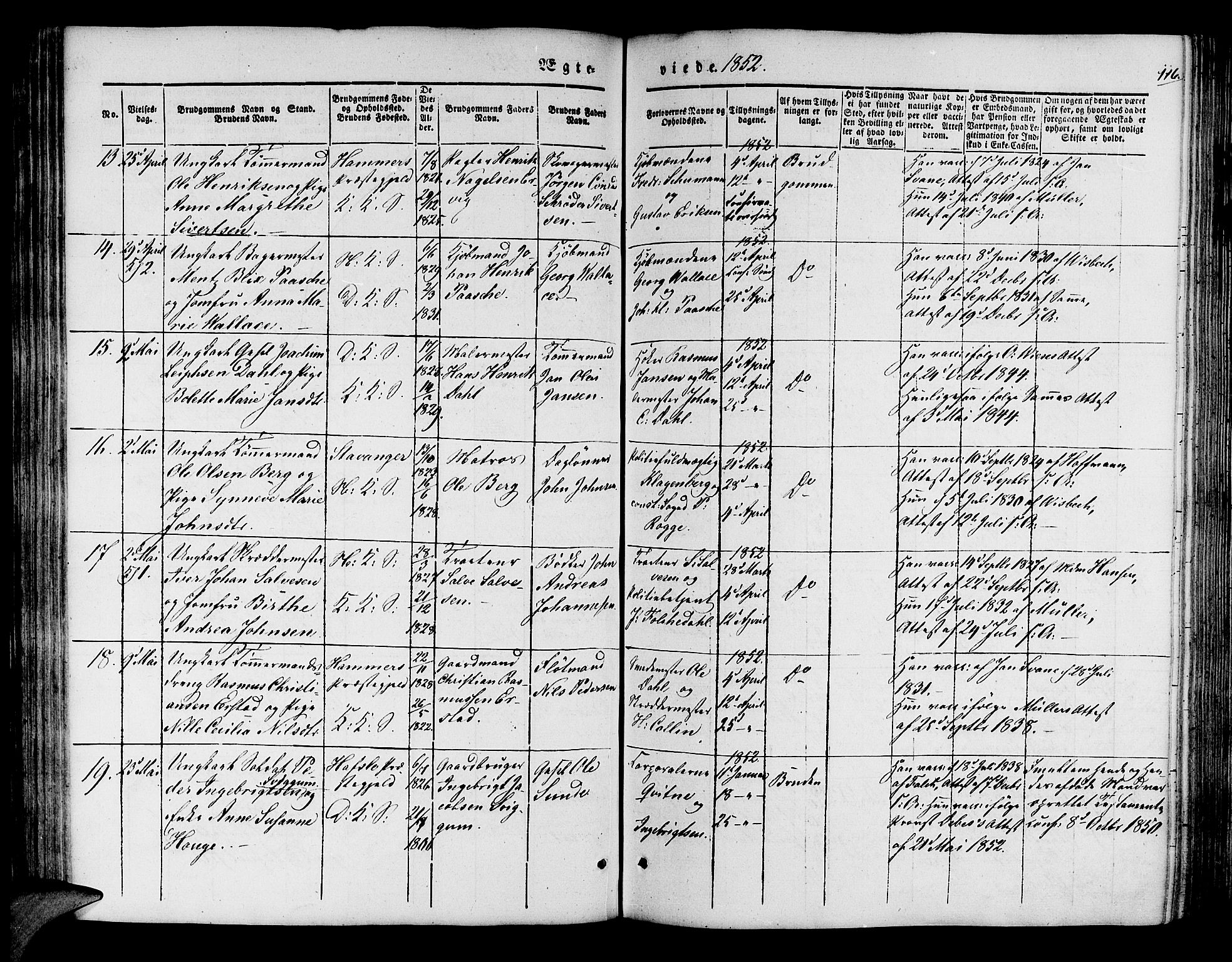 Korskirken sokneprestembete, AV/SAB-A-76101/H/Hab: Parish register (copy) no. D 1, 1840-1867, p. 116