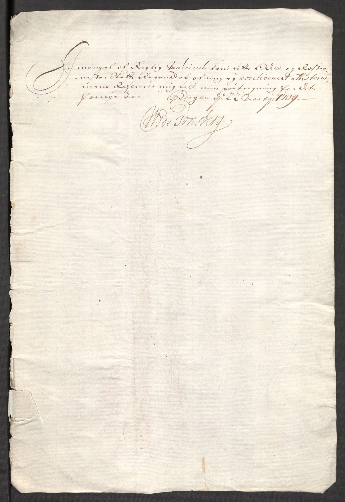 Rentekammeret inntil 1814, Reviderte regnskaper, Fogderegnskap, RA/EA-4092/R48/L2985: Fogderegnskap Sunnhordland og Hardanger, 1708, p. 160