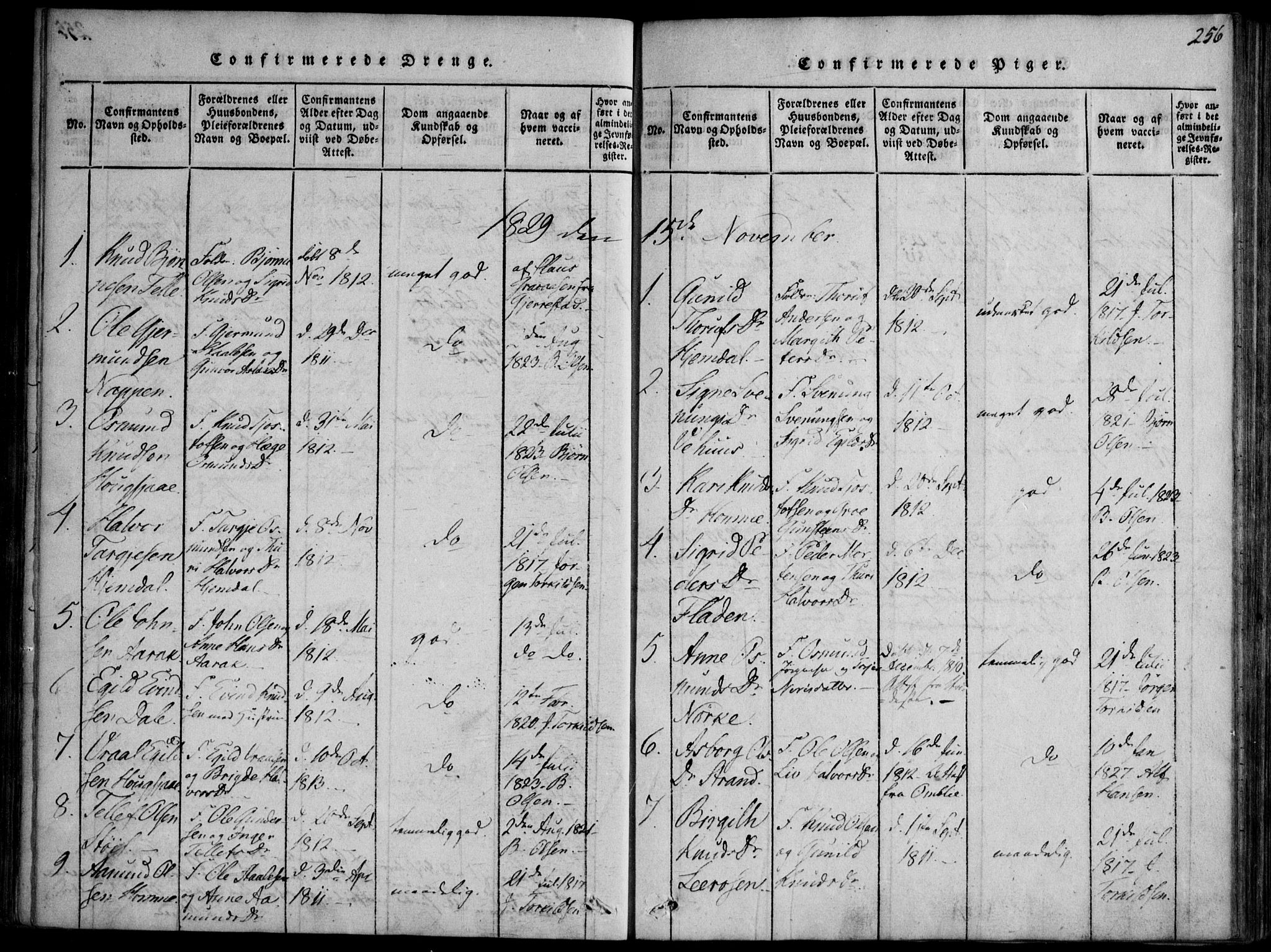 Nissedal kirkebøker, SAKO/A-288/F/Fb/L0001: Parish register (official) no. II 1, 1814-1845, p. 256