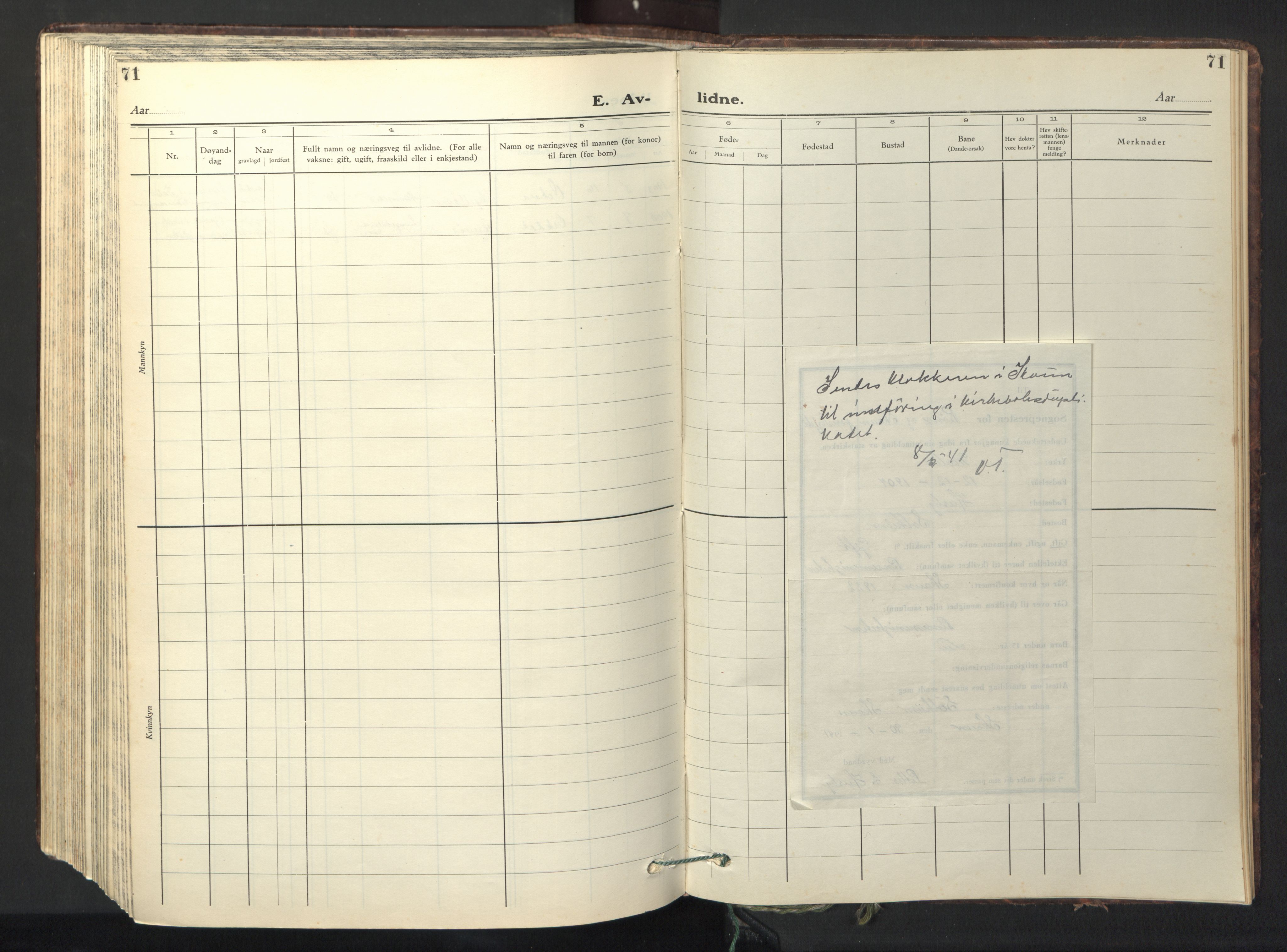 Ministerialprotokoller, klokkerbøker og fødselsregistre - Sør-Trøndelag, SAT/A-1456/667/L0799: Parish register (copy) no. 667C04, 1929-1950, p. 72