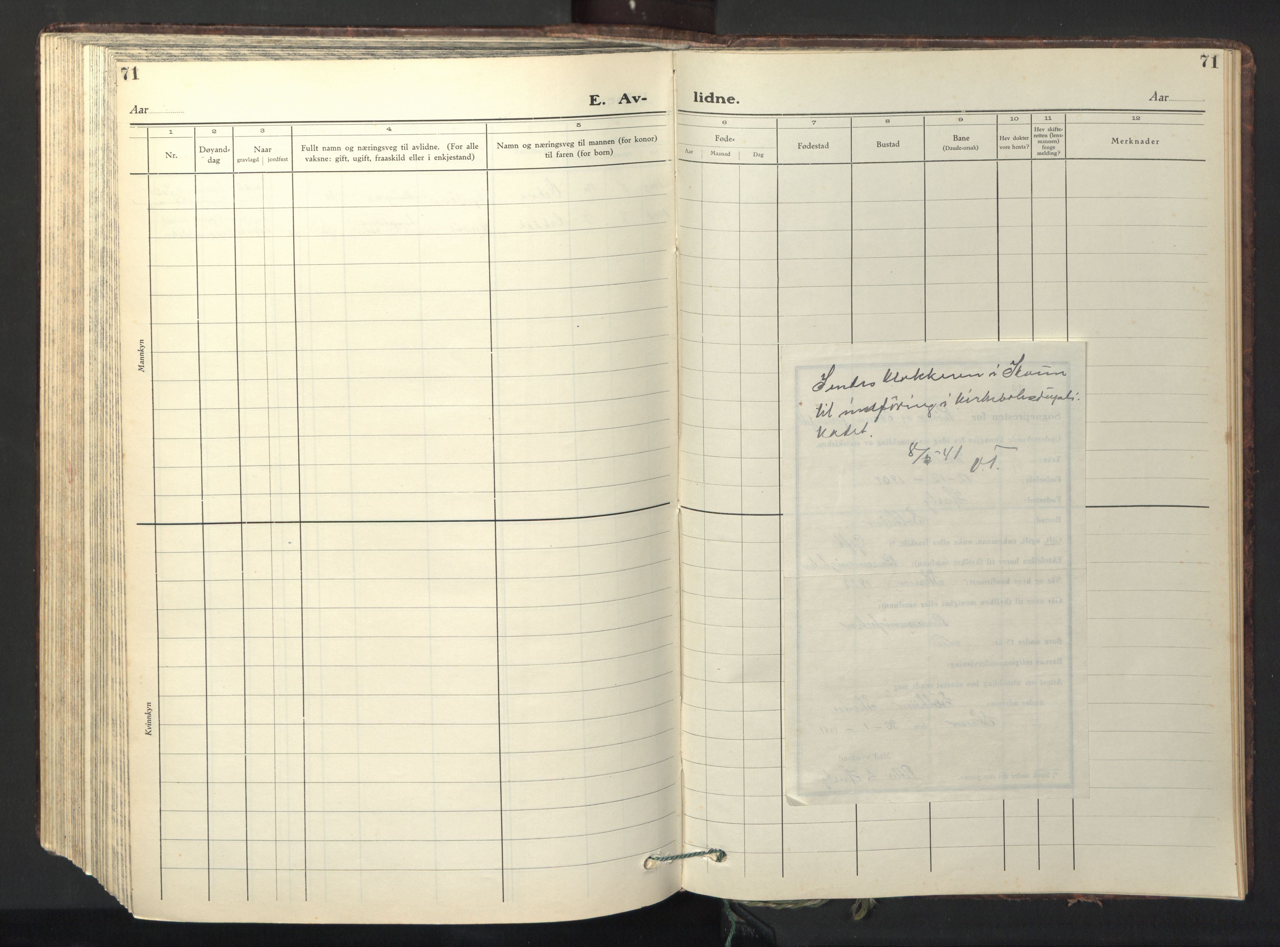 Ministerialprotokoller, klokkerbøker og fødselsregistre - Sør-Trøndelag, AV/SAT-A-1456/667/L0799: Parish register (copy) no. 667C04, 1929-1950, p. 72