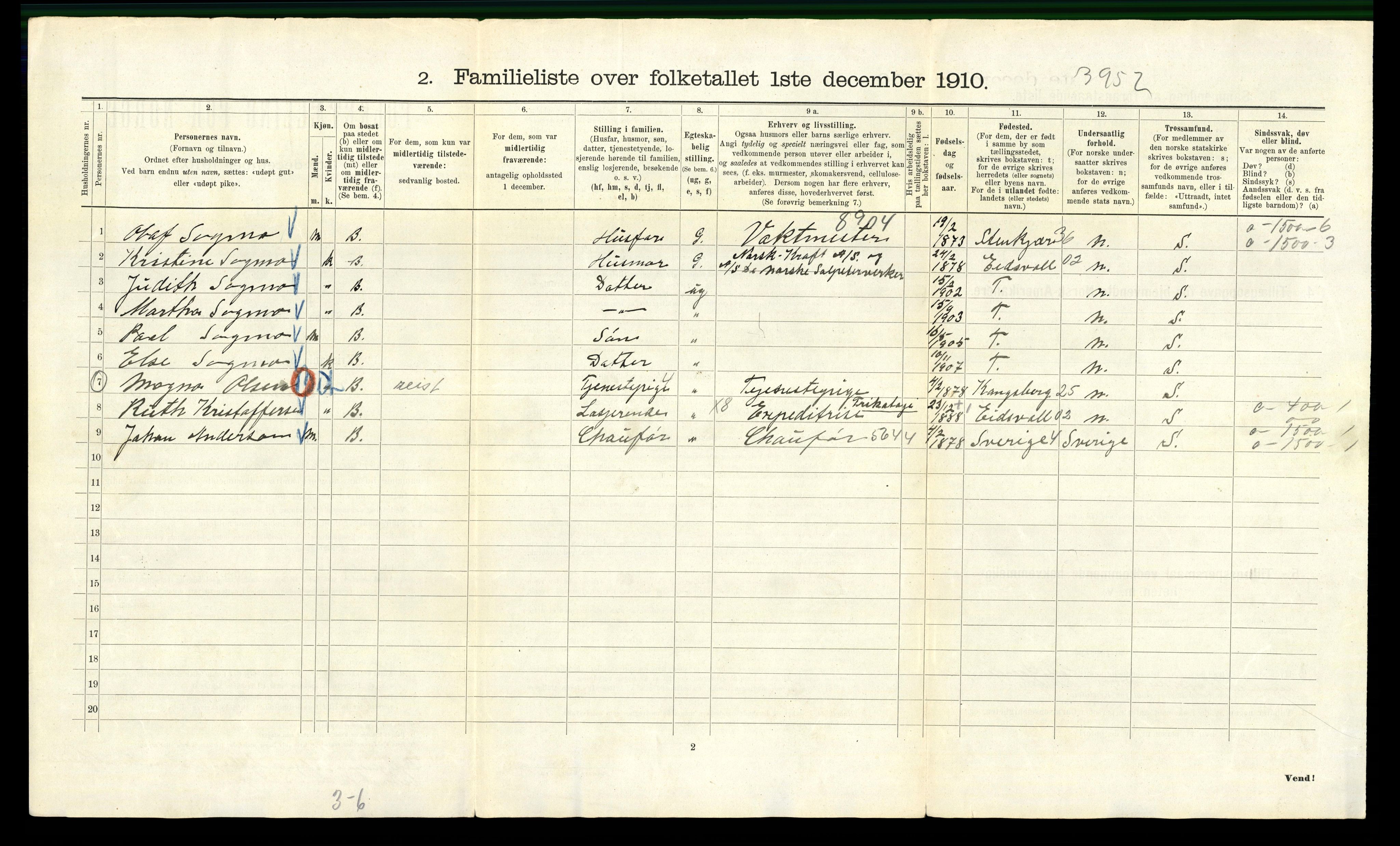 RA, 1910 census for Kristiania, 1910, p. 95192