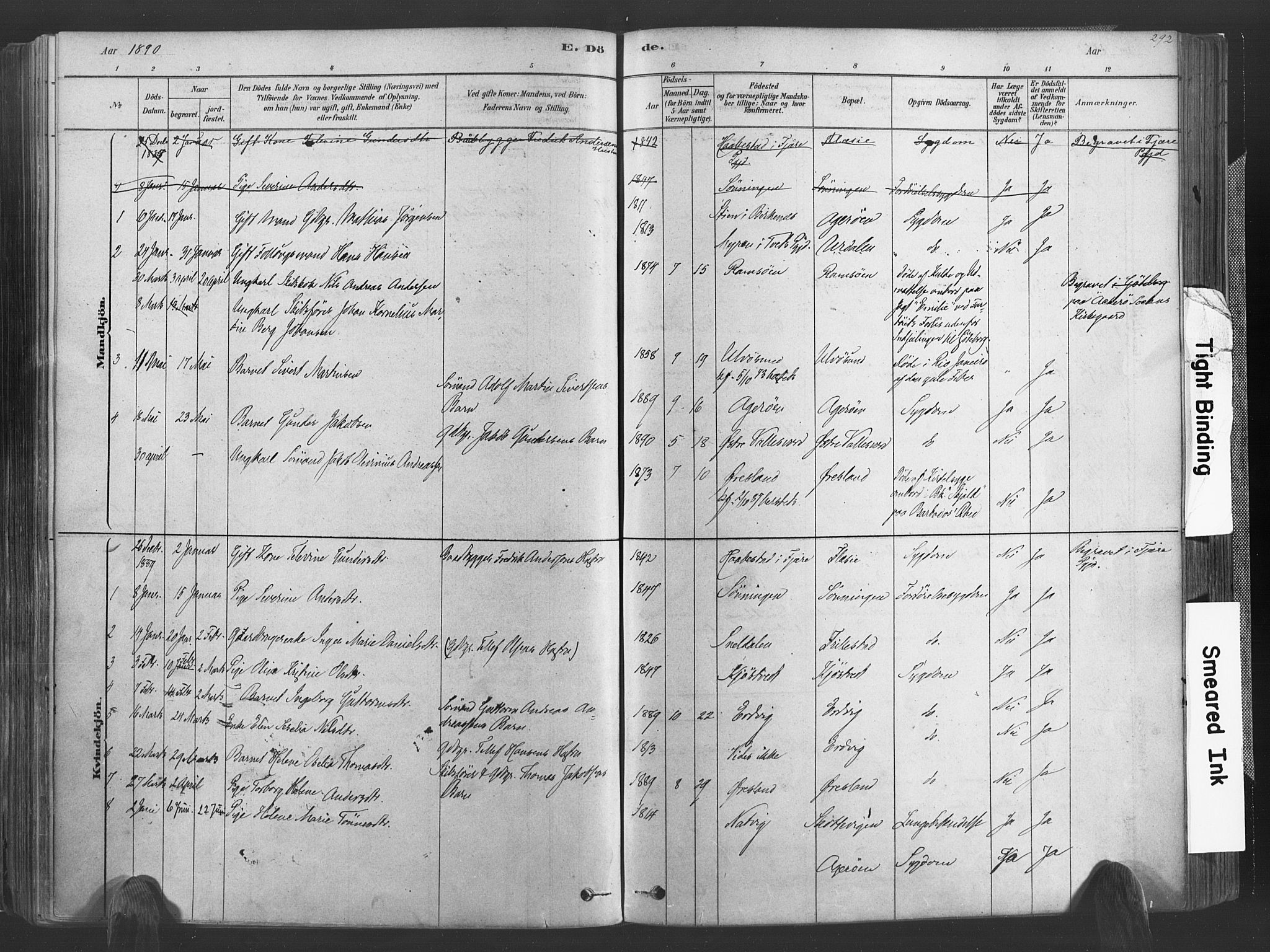 Høvåg sokneprestkontor, SAK/1111-0025/F/Fa/L0005: Parish register (official) no. A 5, 1878-1893, p. 292