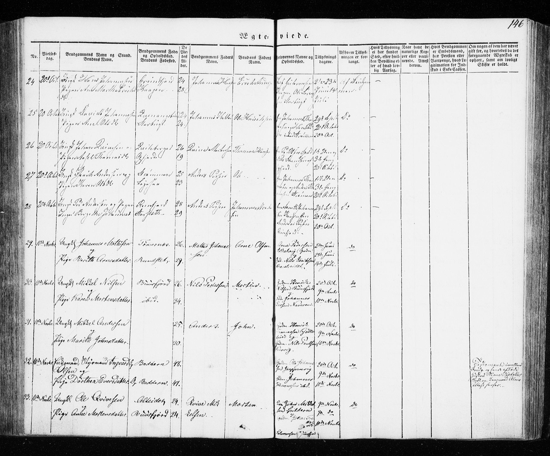 Skjervøy sokneprestkontor, SATØ/S-1300/H/Ha/Haa/L0005kirke: Parish register (official) no. 5, 1838-1847, p. 146