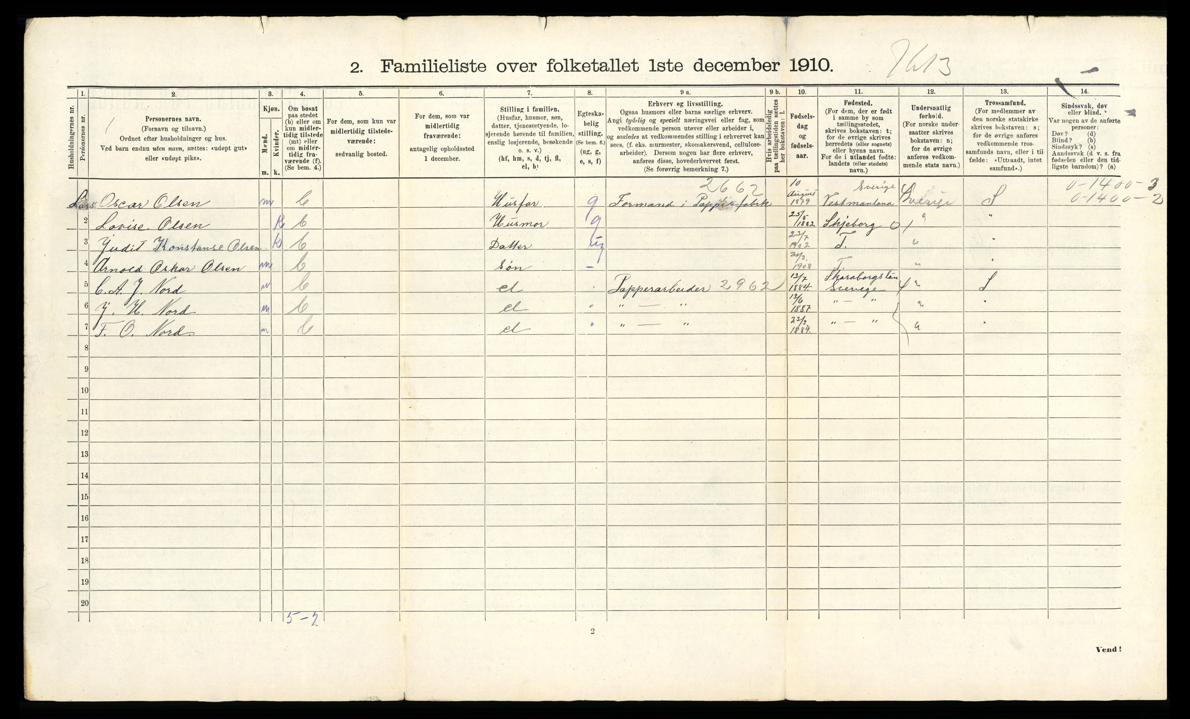 RA, 1910 census for Sarpsborg, 1910, p. 3384