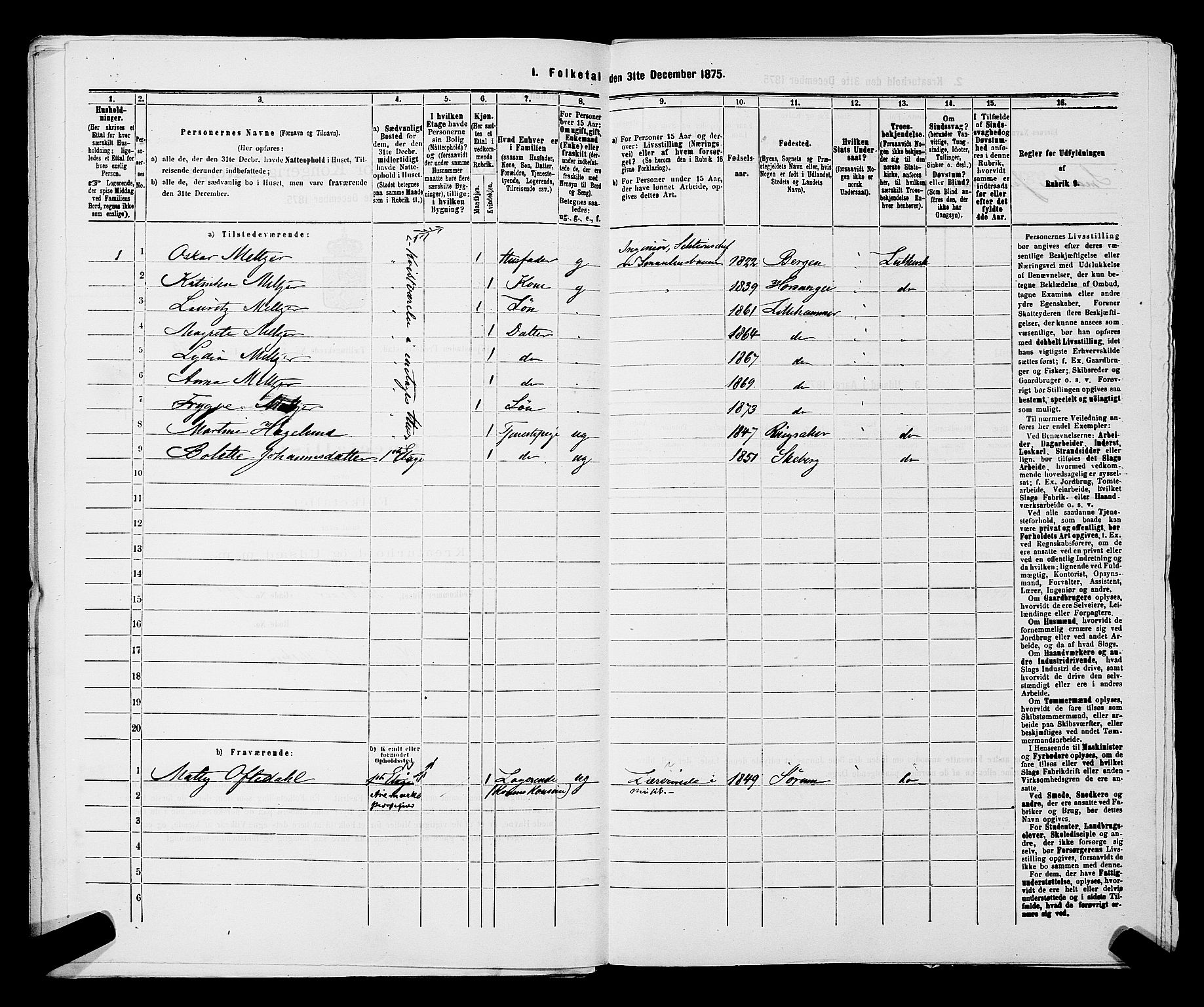 RA, 1875 census for 0103B Fredrikstad/Fredrikstad, 1875, p. 1316