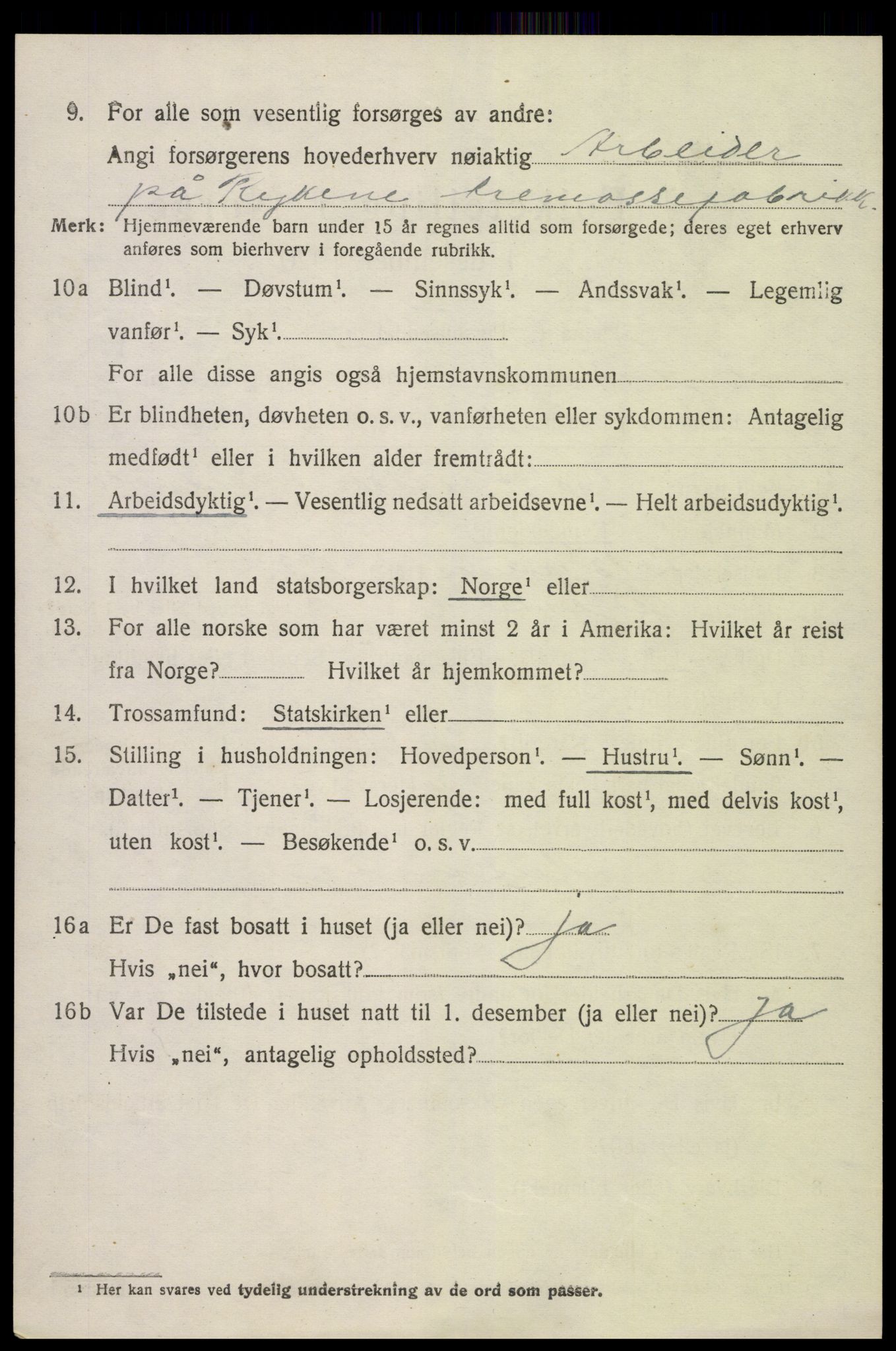 SAK, 1920 census for Øyestad, 1920, p. 4181