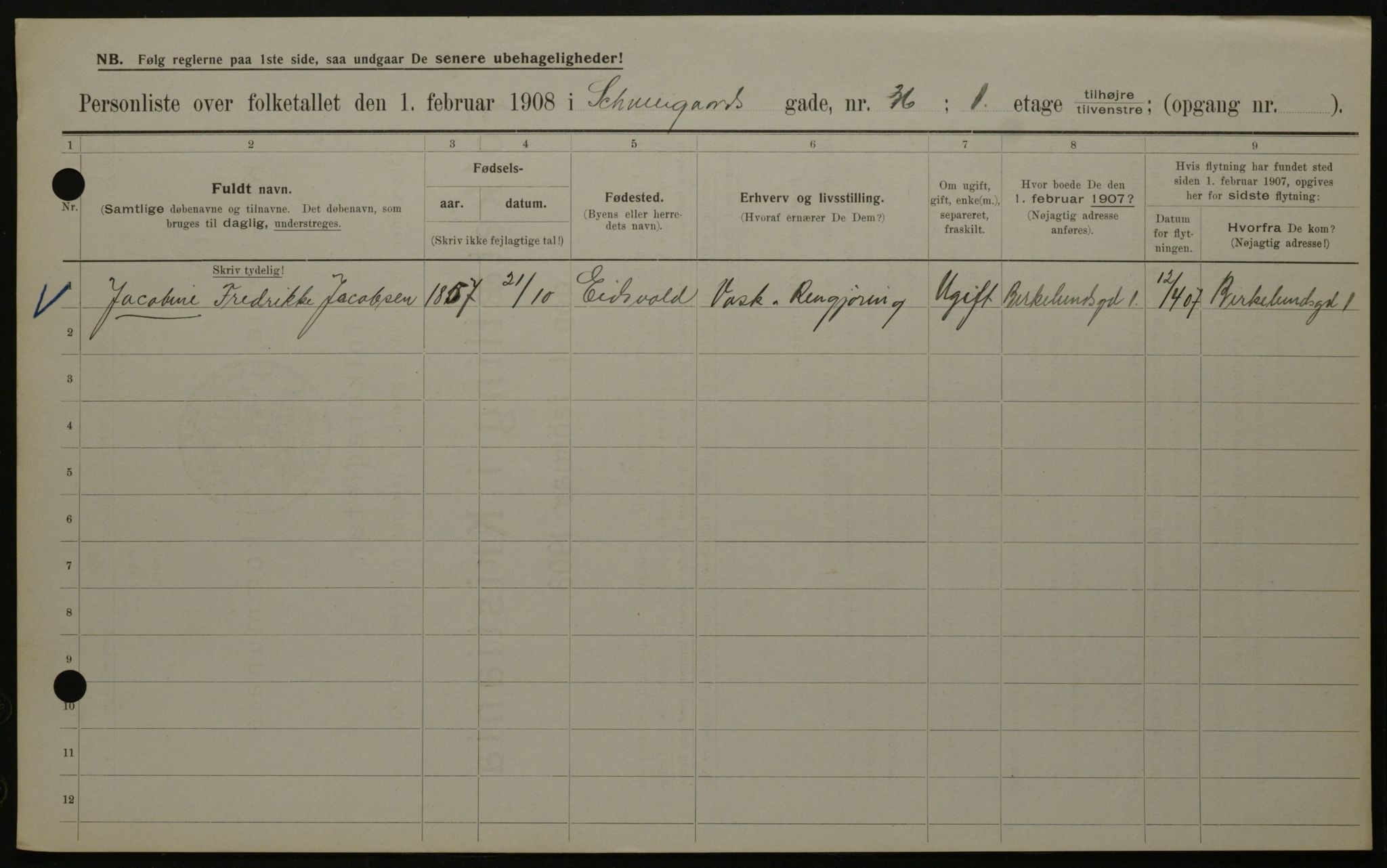 OBA, Municipal Census 1908 for Kristiania, 1908, p. 81810