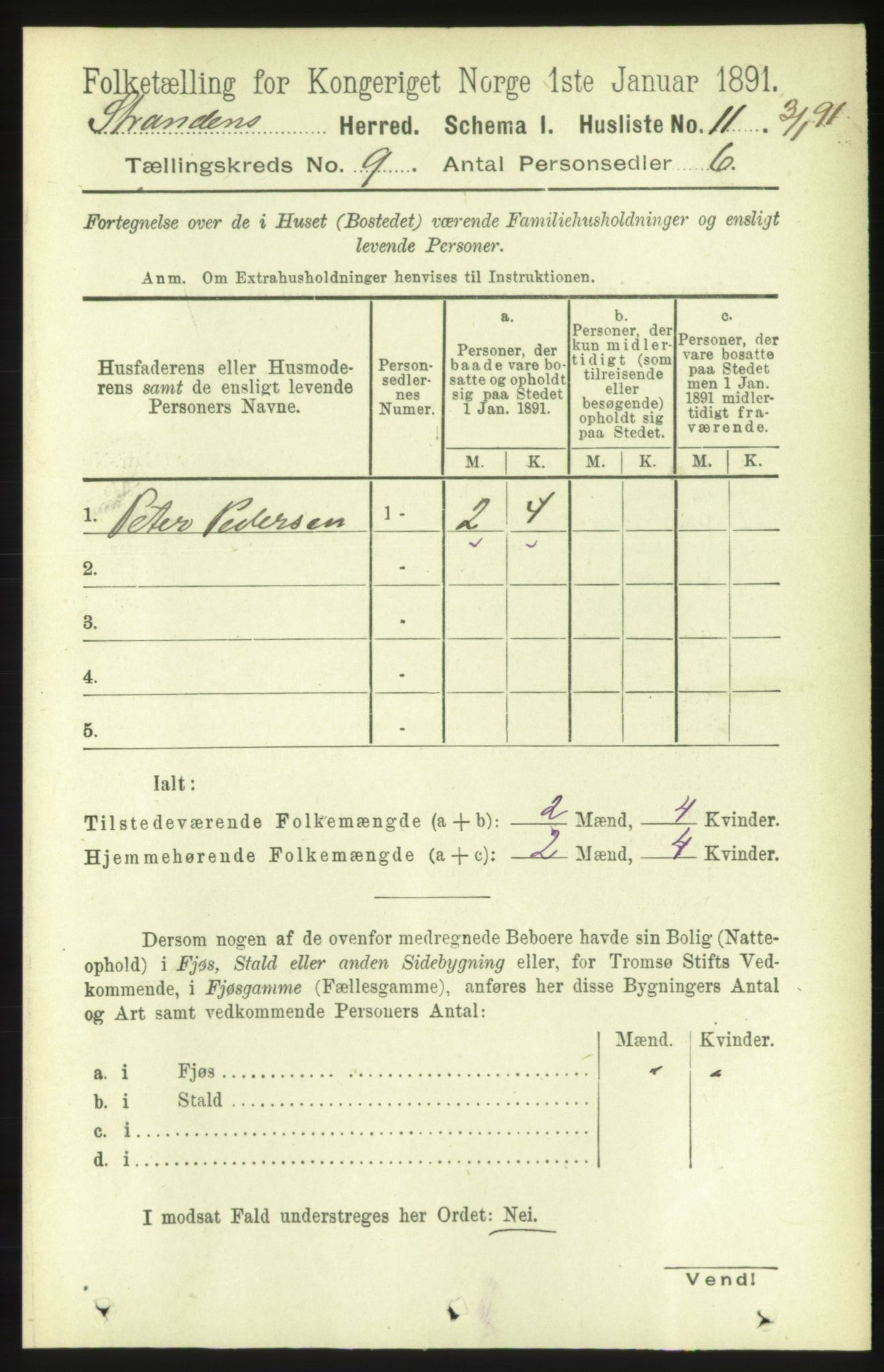 RA, 1891 census for 1525 Stranda, 1891, p. 2178