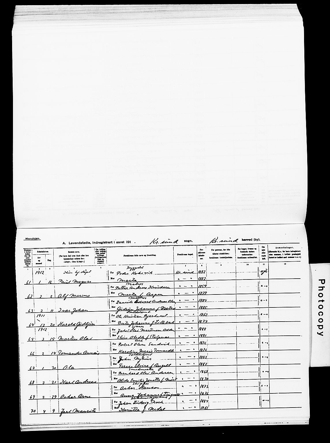 Ministerialprotokoller, klokkerbøker og fødselsregistre - Møre og Romsdal, AV/SAT-A-1454/572/L0858: Parish register (official) no. 572D02, 1903-1912