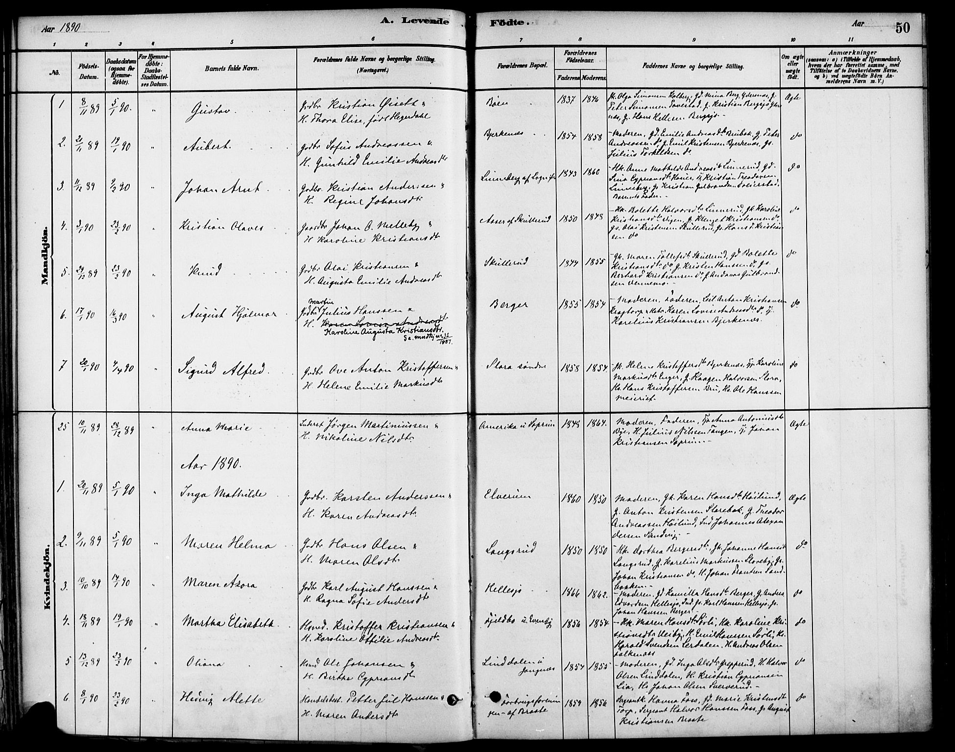 Høland prestekontor Kirkebøker, SAO/A-10346a/F/Fb/L0001: Parish register (official) no. II 1, 1880-1897, p. 50