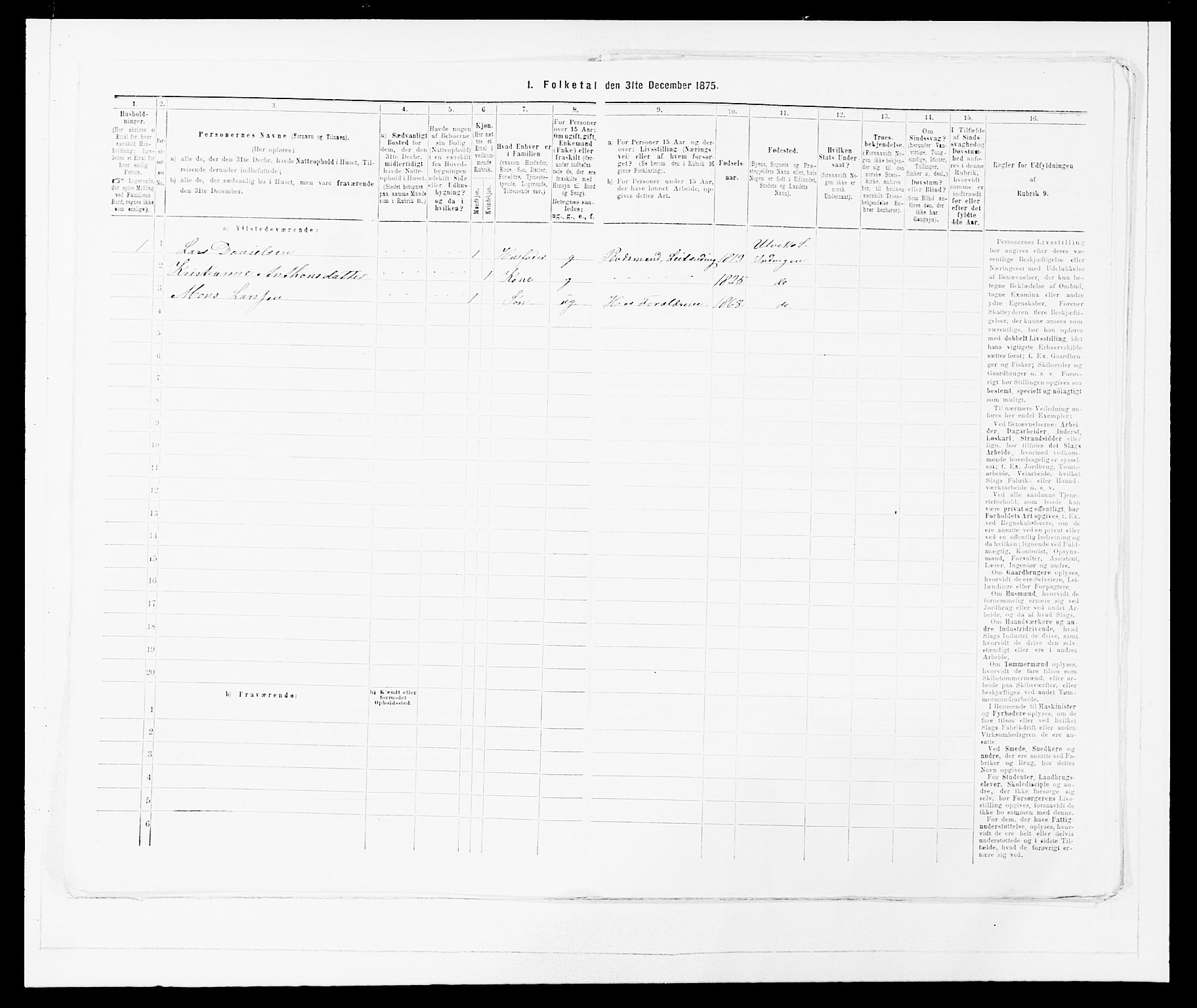 SAB, 1875 Census for 1447P Innvik, 1875, p. 294