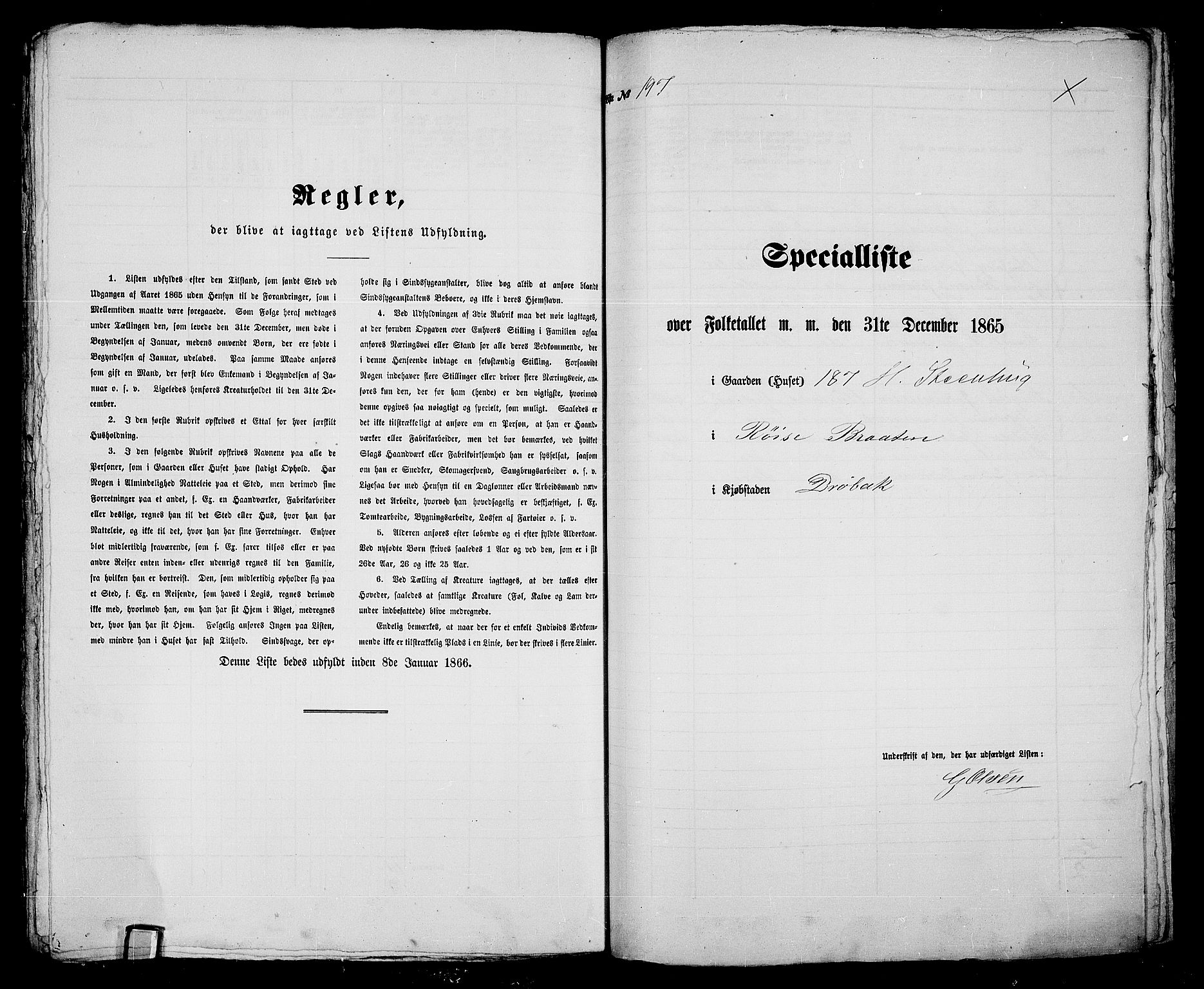 RA, 1865 census for Drøbak/Drøbak, 1865, p. 399