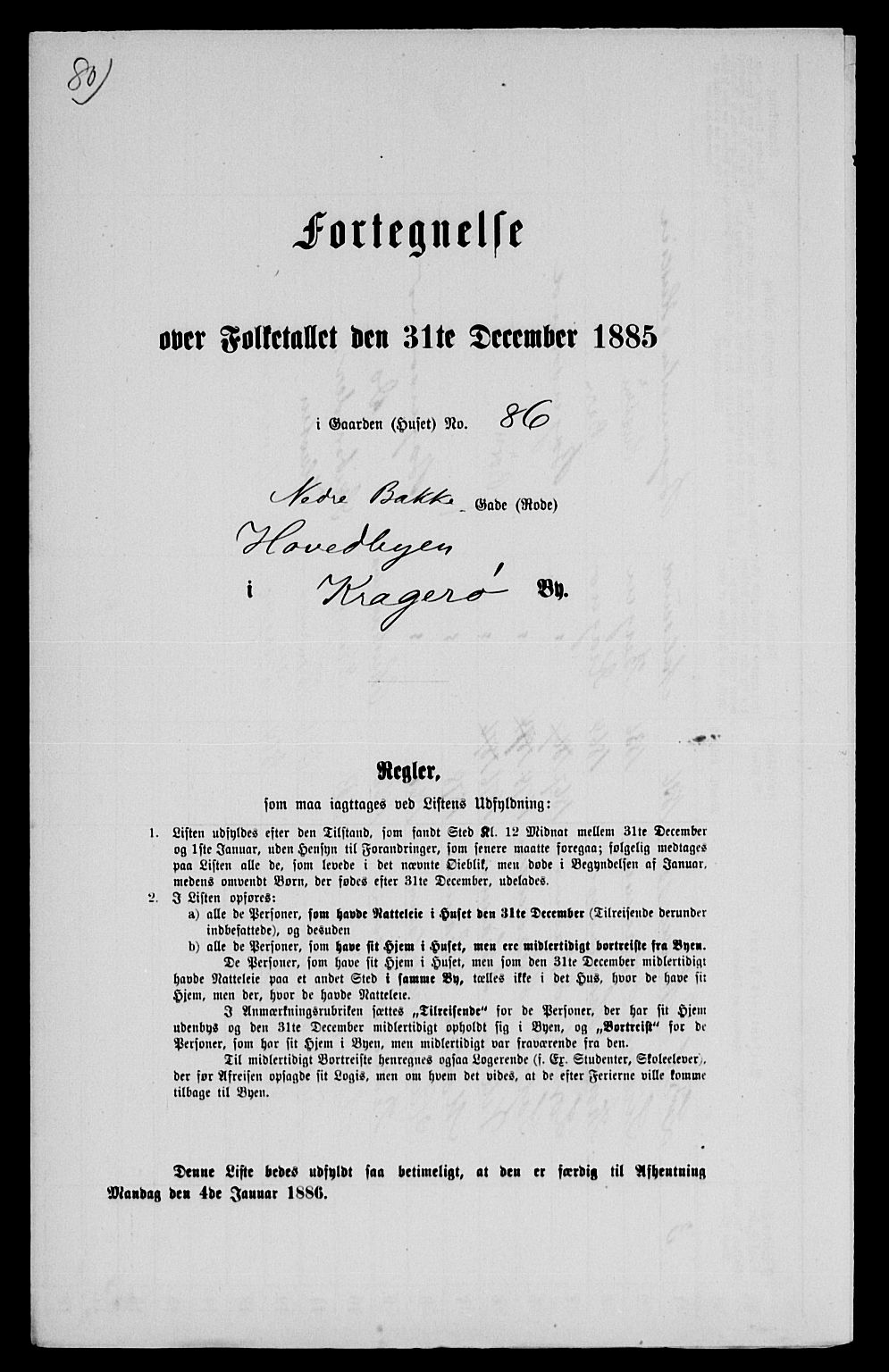 SAKO, 1885 census for 0801 Kragerø, 1885, p. 1192