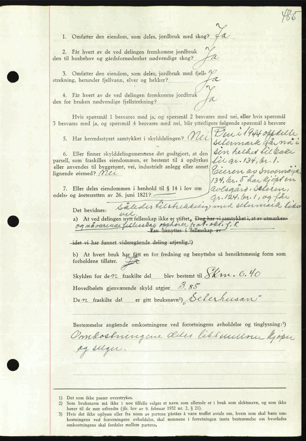 Orkdal sorenskriveri, SAT/A-4169/1/2/2C: Mortgage book no. A, 1947-1947, Diary no: : 1272/1947