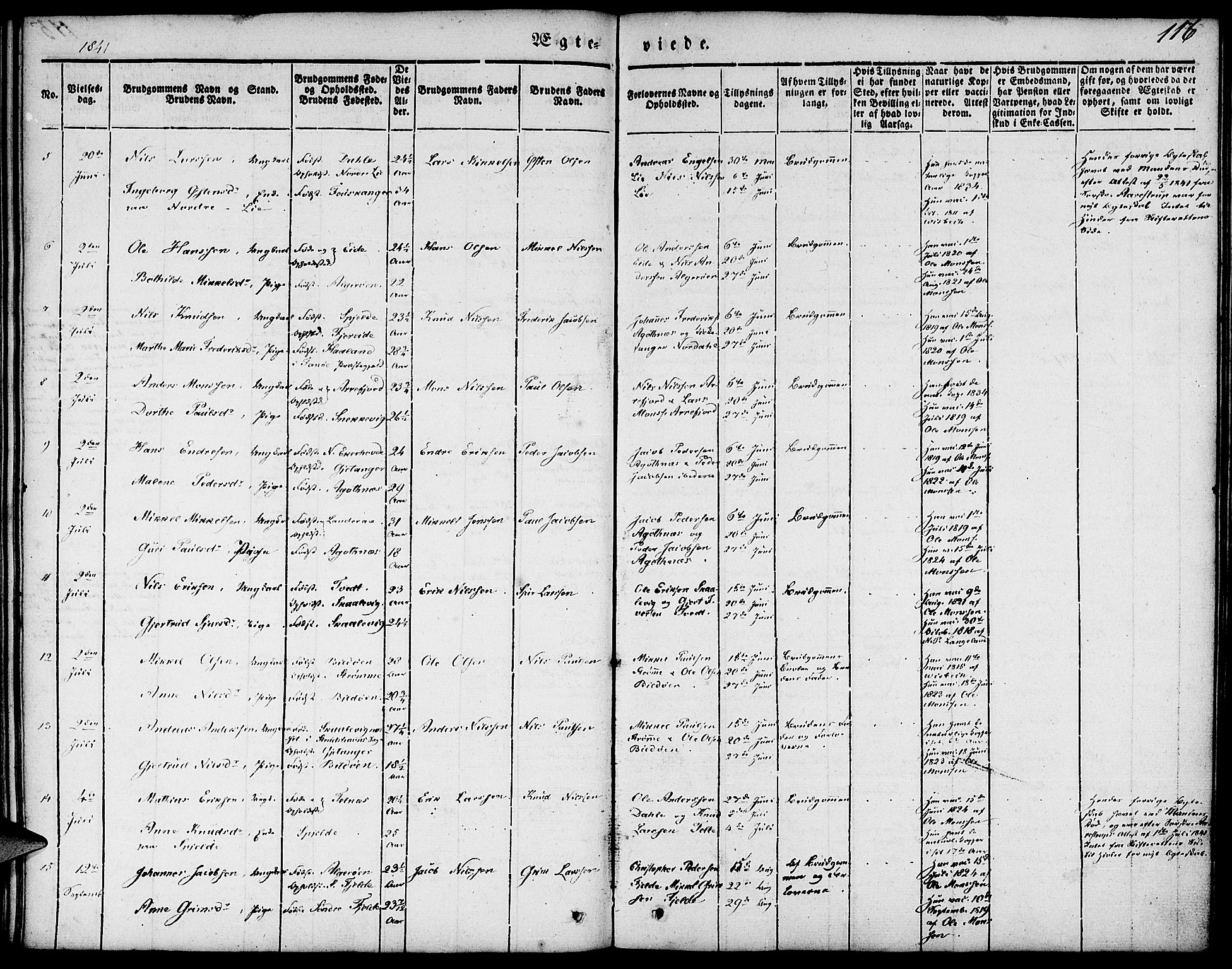 Fjell sokneprestembete, AV/SAB-A-75301/H/Haa: Parish register (official) no. A 1, 1835-1850, p. 116