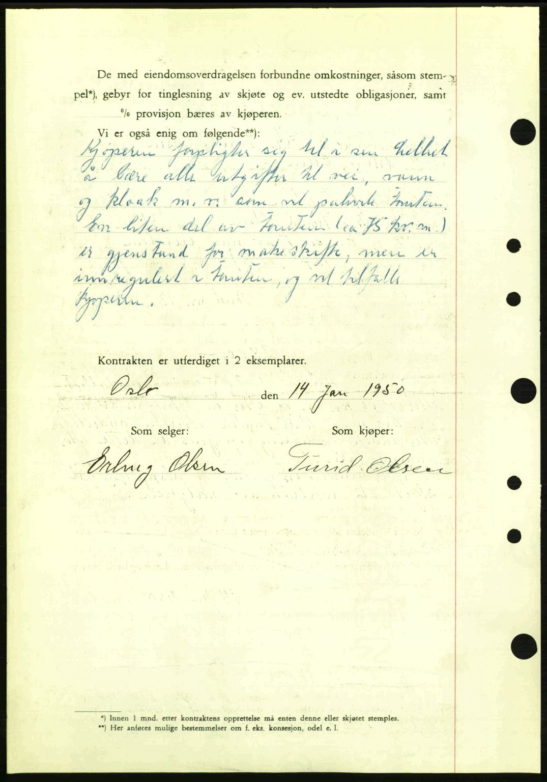 Oslo byskriverembete, AV/SAO-A-10227/G/Gb/Gbd/Gbda/L0017: Mortgage book no. A215, 1949-1950, Diary no: : 598/1950