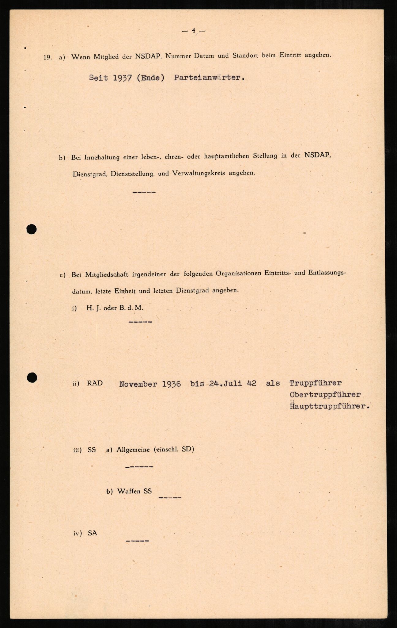 Forsvaret, Forsvarets overkommando II, AV/RA-RAFA-3915/D/Db/L0002: CI Questionaires. Tyske okkupasjonsstyrker i Norge. Tyskere., 1945-1946, p. 207