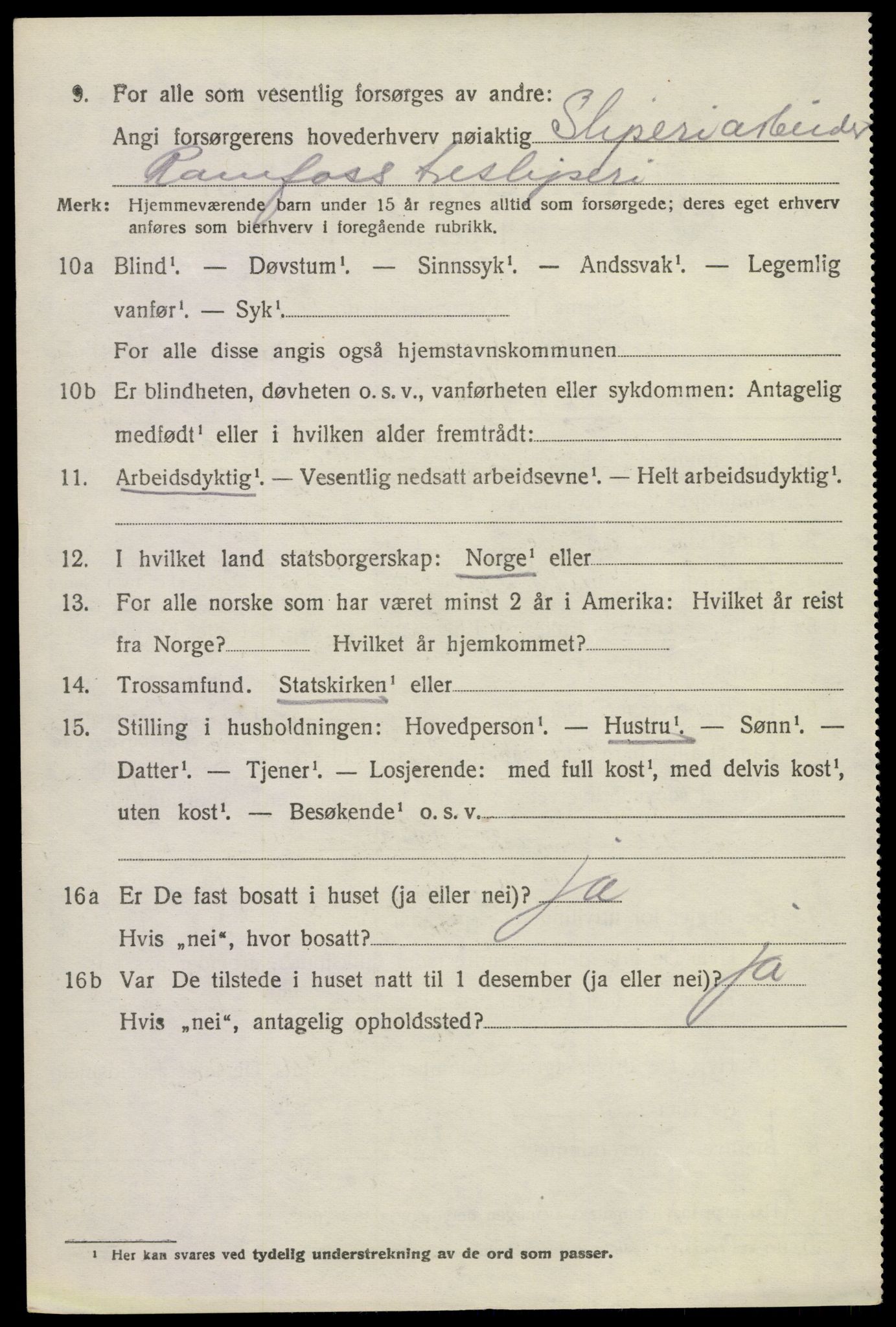 SAKO, 1920 census for Krødsherad, 1920, p. 2366