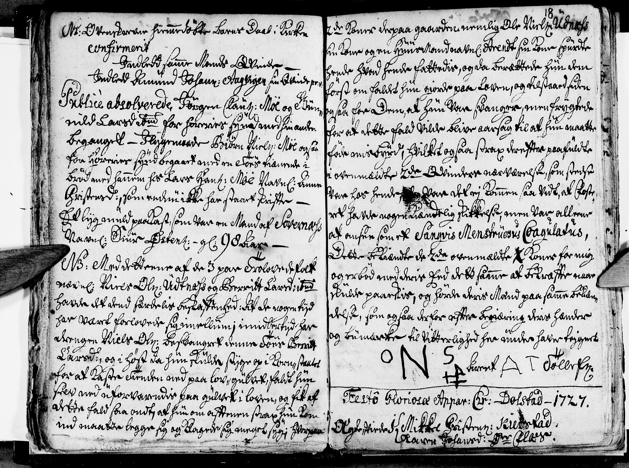 Ministerialprotokoller, klokkerbøker og fødselsregistre - Nordland, AV/SAT-A-1459/820/L0283: Parish register (official) no. 820A04, 1726-1729, p. 18