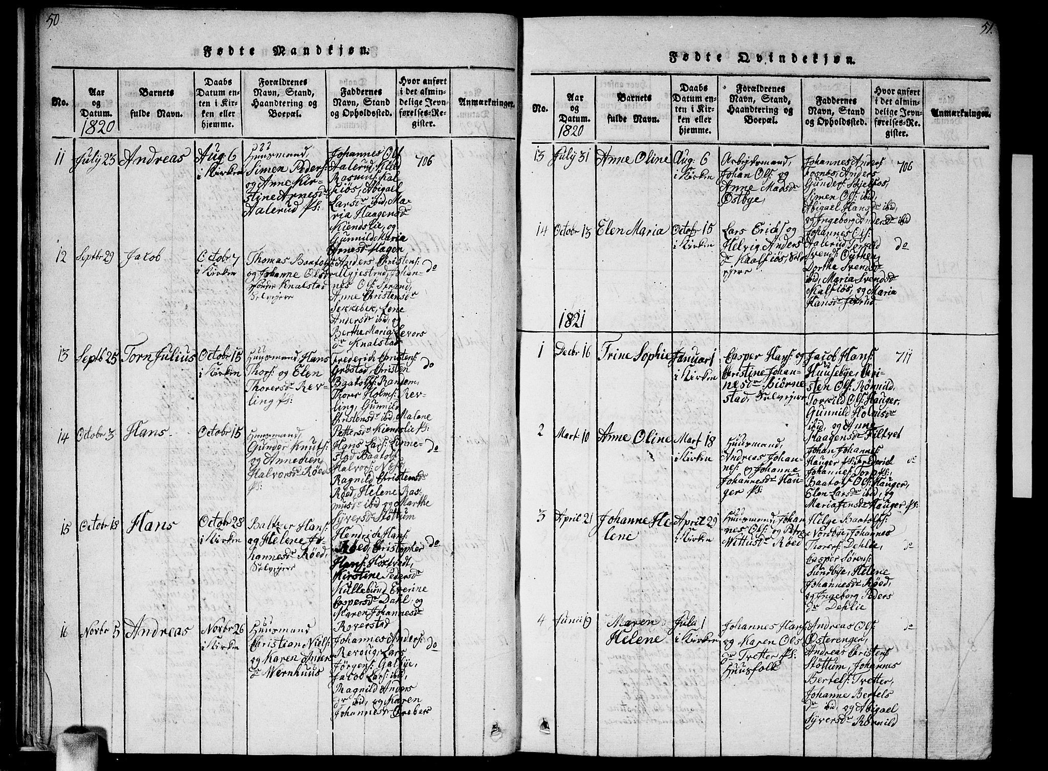 Vestby prestekontor Kirkebøker, SAO/A-10893/F/Fa/L0005: Parish register (official) no. I 5, 1814-1827, p. 50-51