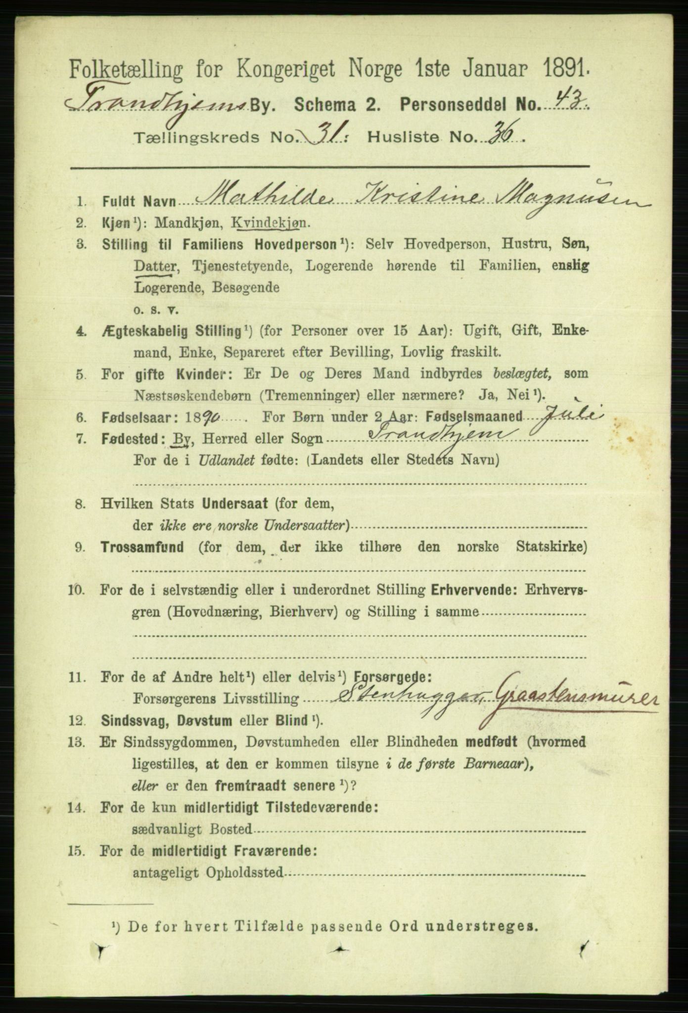 RA, 1891 census for 1601 Trondheim, 1891, p. 23680
