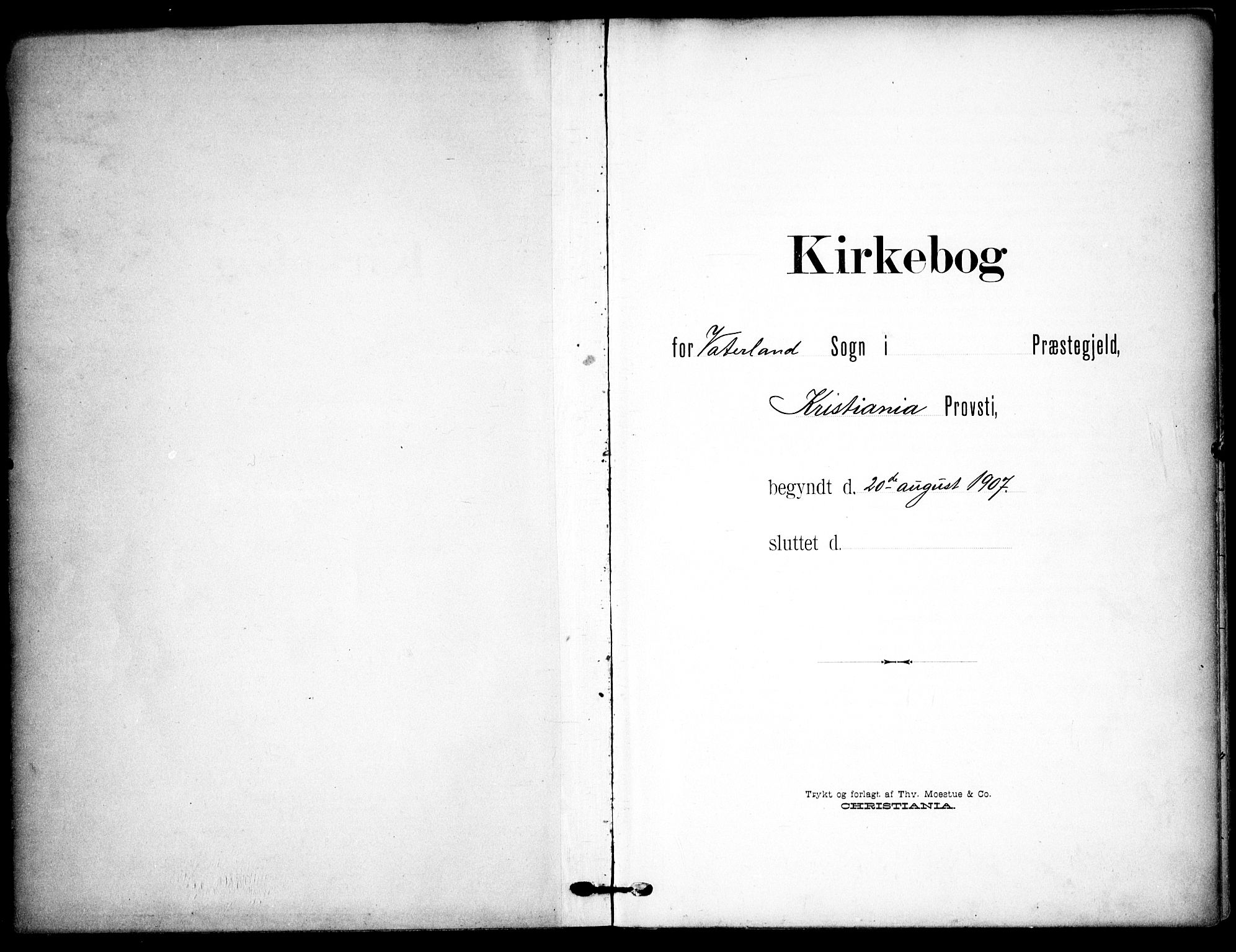 Vaterland prestekontor Kirkebøker, AV/SAO-A-10880/F/Fa/L0002: Parish register (official) no. 2, 1907-1921