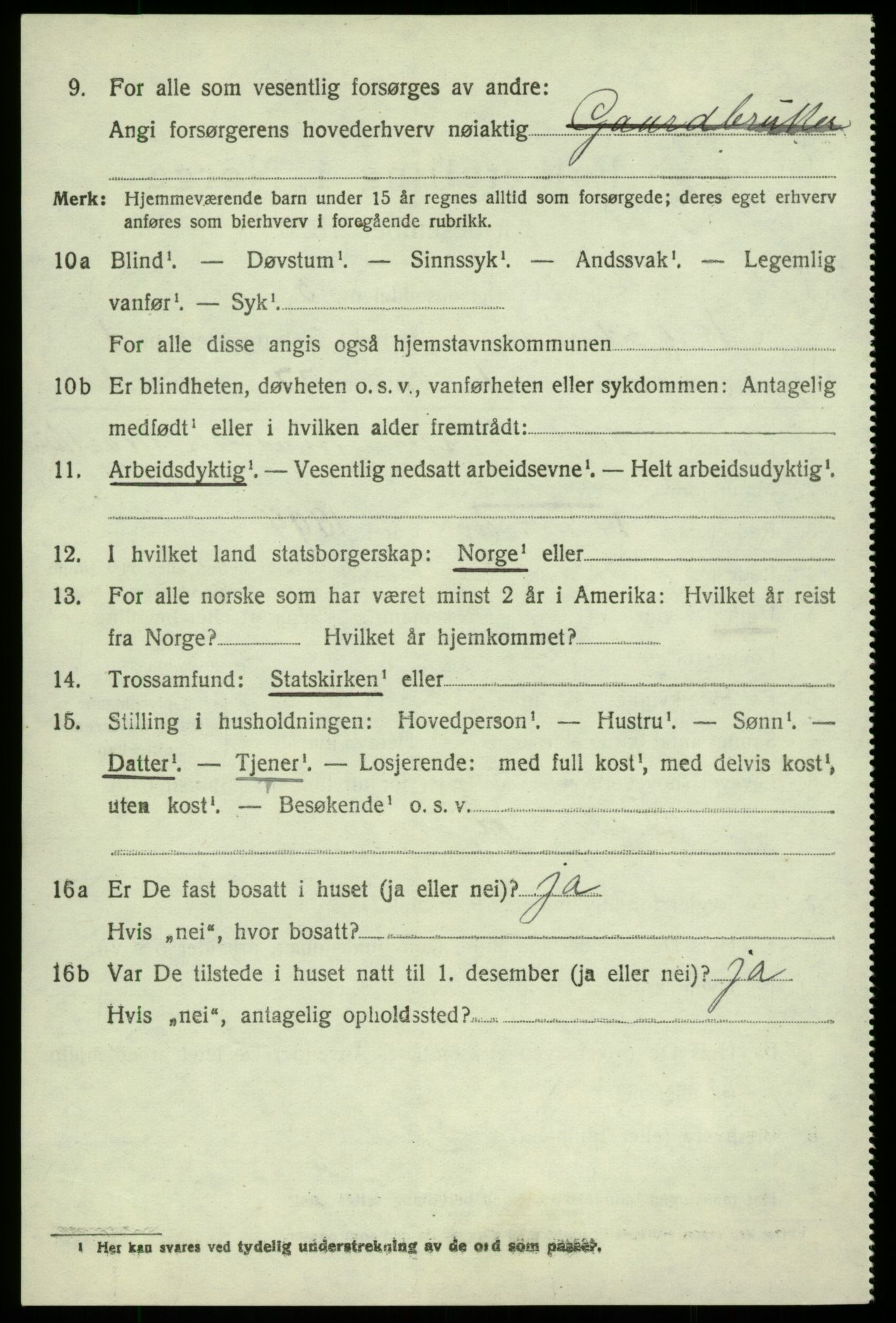 SAB, 1920 census for Strandvik, 1920, p. 753