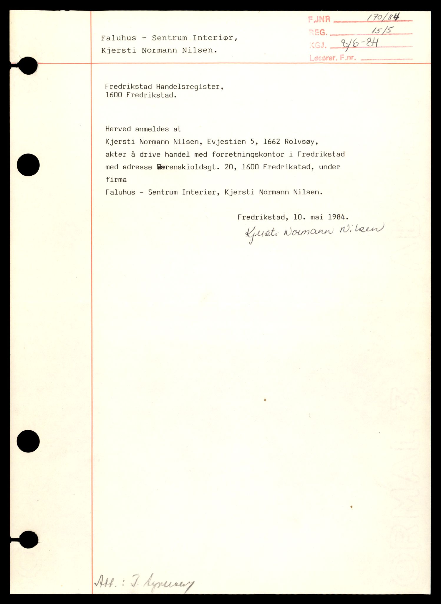 Fredrikstad tingrett, AV/SAT-A-10473/K/Ka/Kab/L0002: Enkeltmannsforetak, F-K, 1944-1990, p. 5